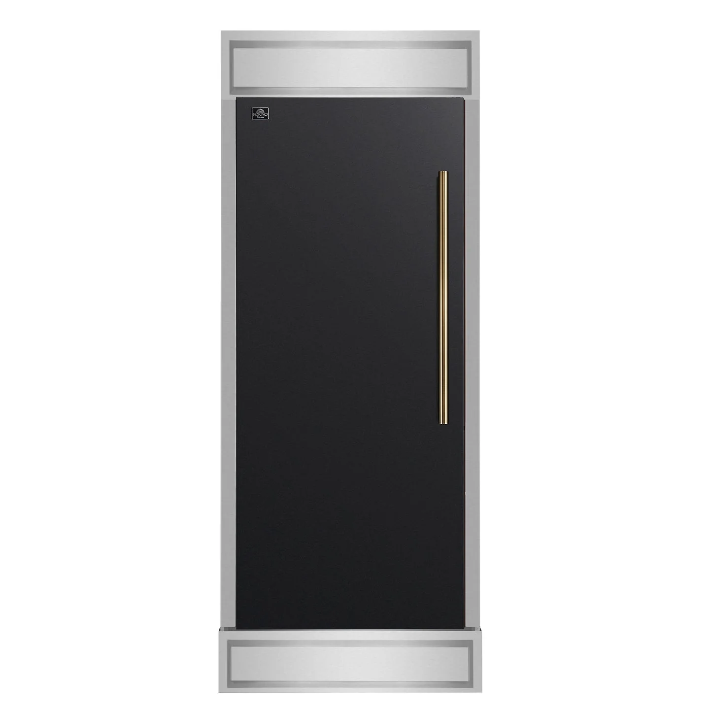 Forno Maderno 28-Inch Built-In Convertible Refrigerator with Antique Brass, 13.6 cu.ft, Left Swing, Decorative Grill - Image 2