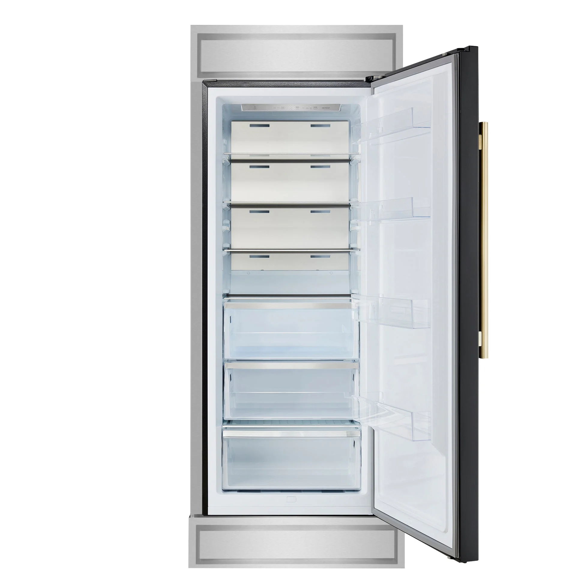 Forno Maderno 28-Inch Built-In Convertible Refrigerator With Antique Brass Handle, 13.6 cu.ft. Right Swing with Decorative Grill - 32-Inch Wide - Image 16