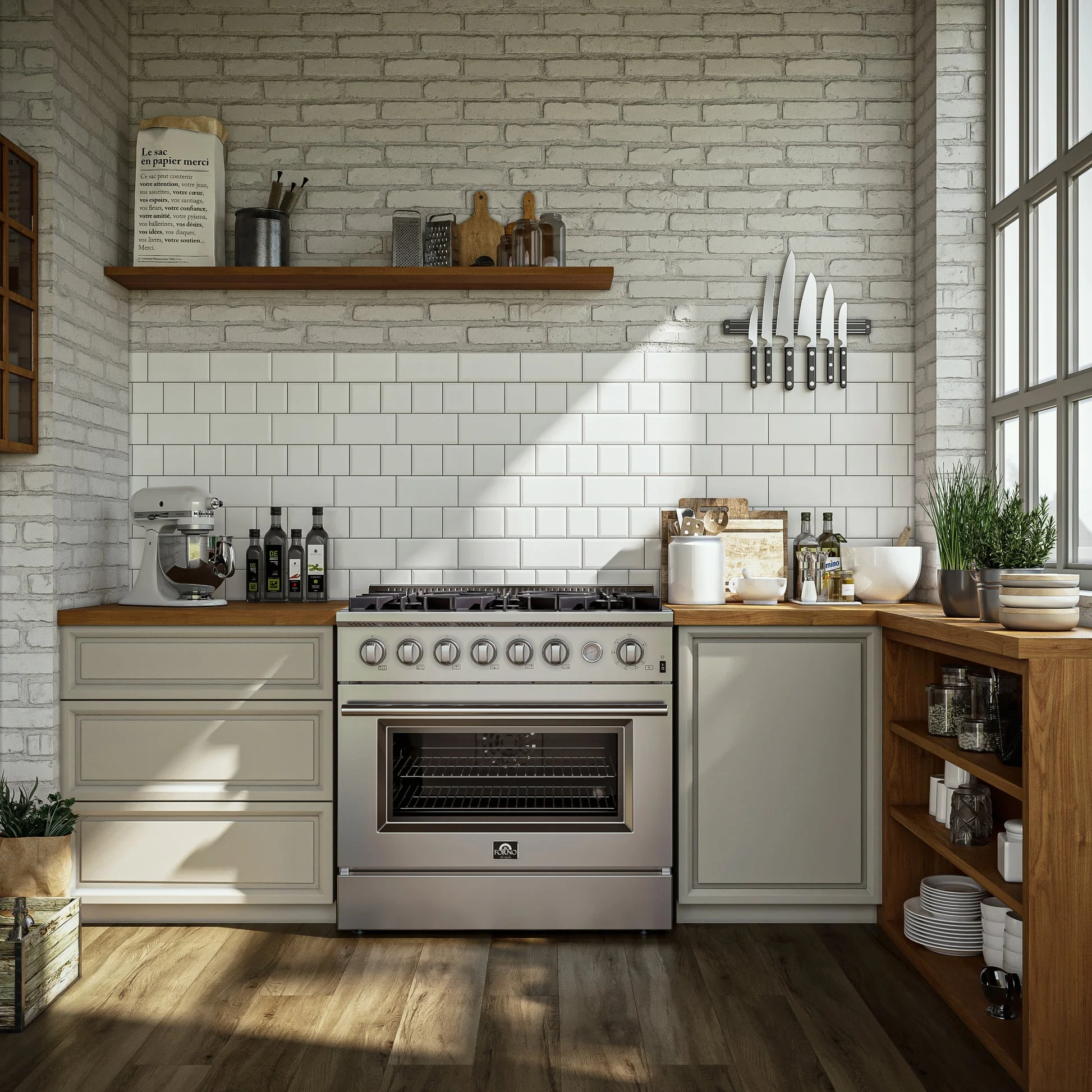 Forno Marco Gas Range Stainless Steel, Convection Oven - Image 24