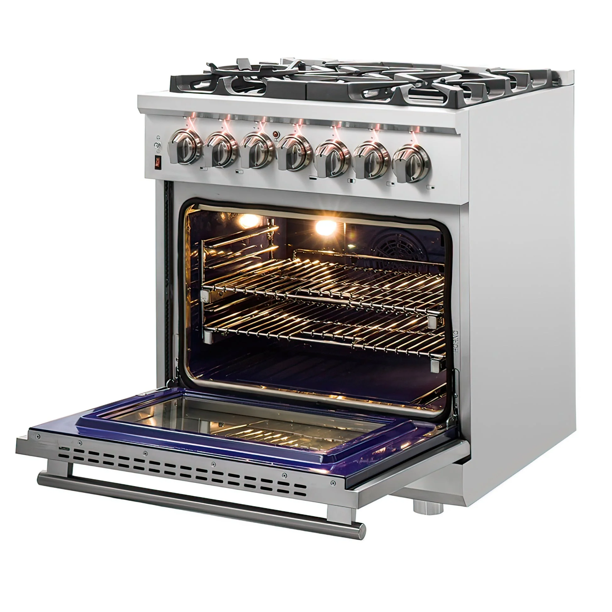 Forno Massimo Freestanding Dual Fuel Range, Double Convection Ovens - Image 7