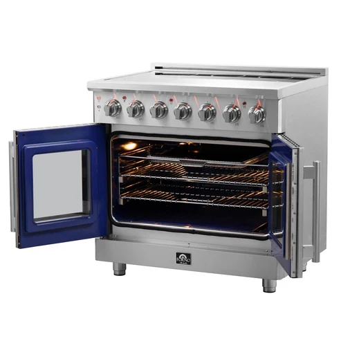 Forno Massimo Freestanding French Door Electric Range, True Convection Oven - Image 11