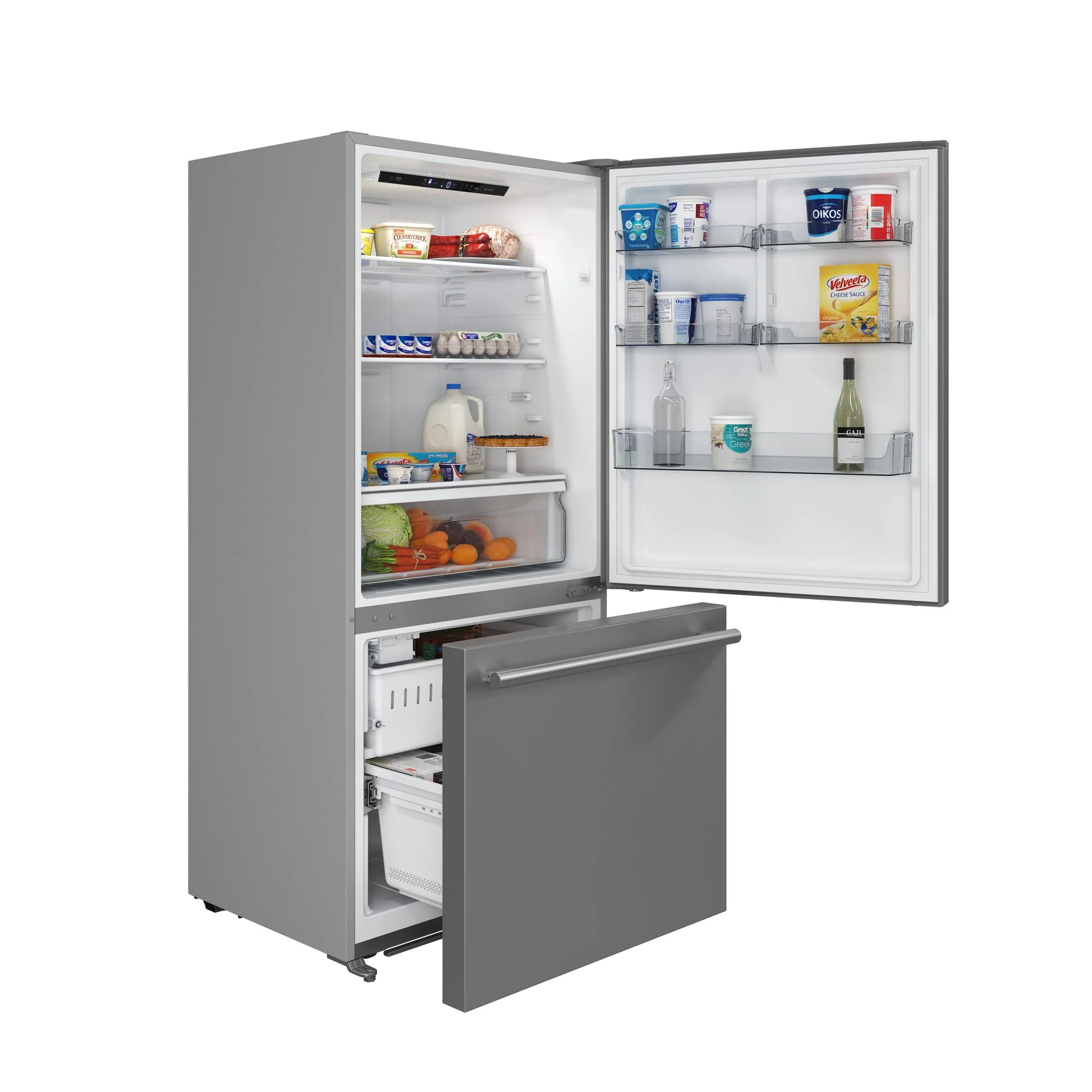 Forno Milano Espresso 31-Inch Bottom Freezer Refrigerator, Stainless Steel, 17.2 cu.ft Capacity, Right Swing Door - Image 13