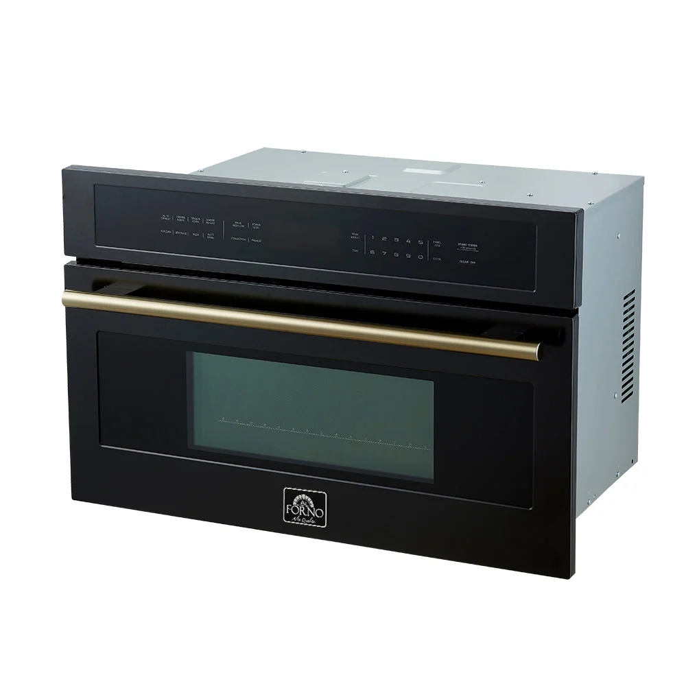 Forno Oliena Espresso 30" Built-In Microwave & Convection Oven Combo – 1.6 cu.ft, 1750W Convection, 1000W Microwave, Sensor Cooking - Image 22