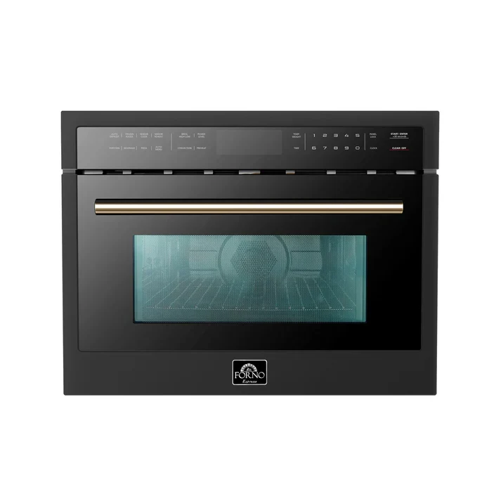 Forno Oliena Espresso 24-Inch Built-In Microwave and Convection Oven Combo, 1.6 cu.ft, 1750W Convection, 1000W Microwave, Sensor Cooking - Image 2