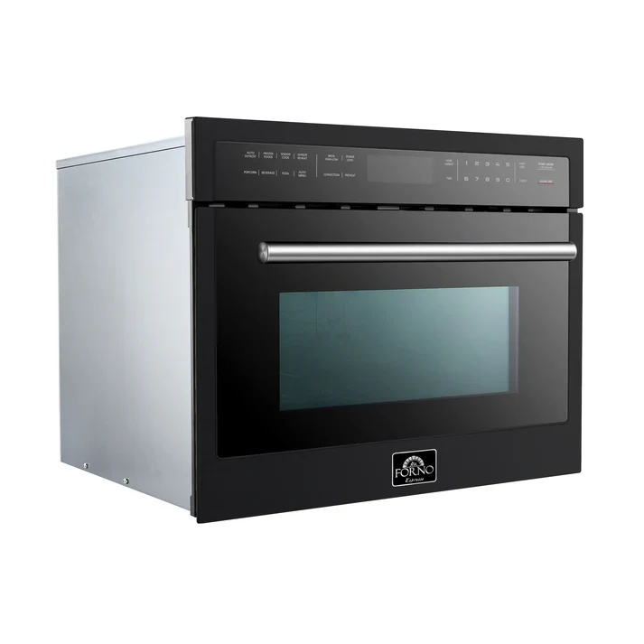 Forno Oliena Espresso 24-Inch Built-In Microwave and Convection Oven Combo, 1.6 cu.ft, 1750W Convection, 1000W Microwave, Sensor Cooking - Image 3