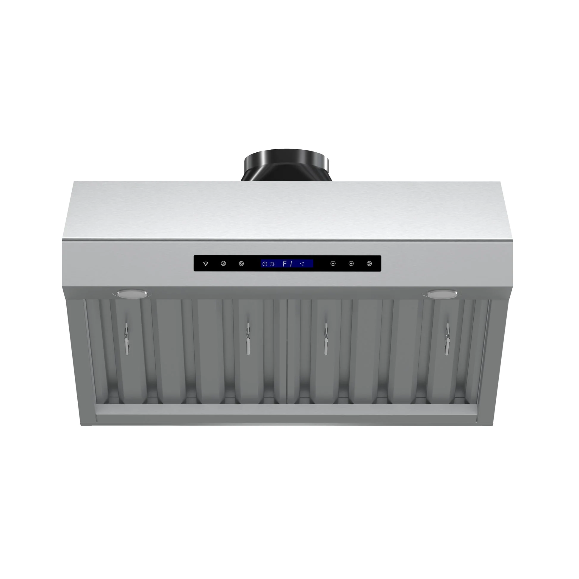 Forno Palazzo Wall Mounted Range Hood, Stainless Steel, Heavy Duty Baffle Filters, Remote Control