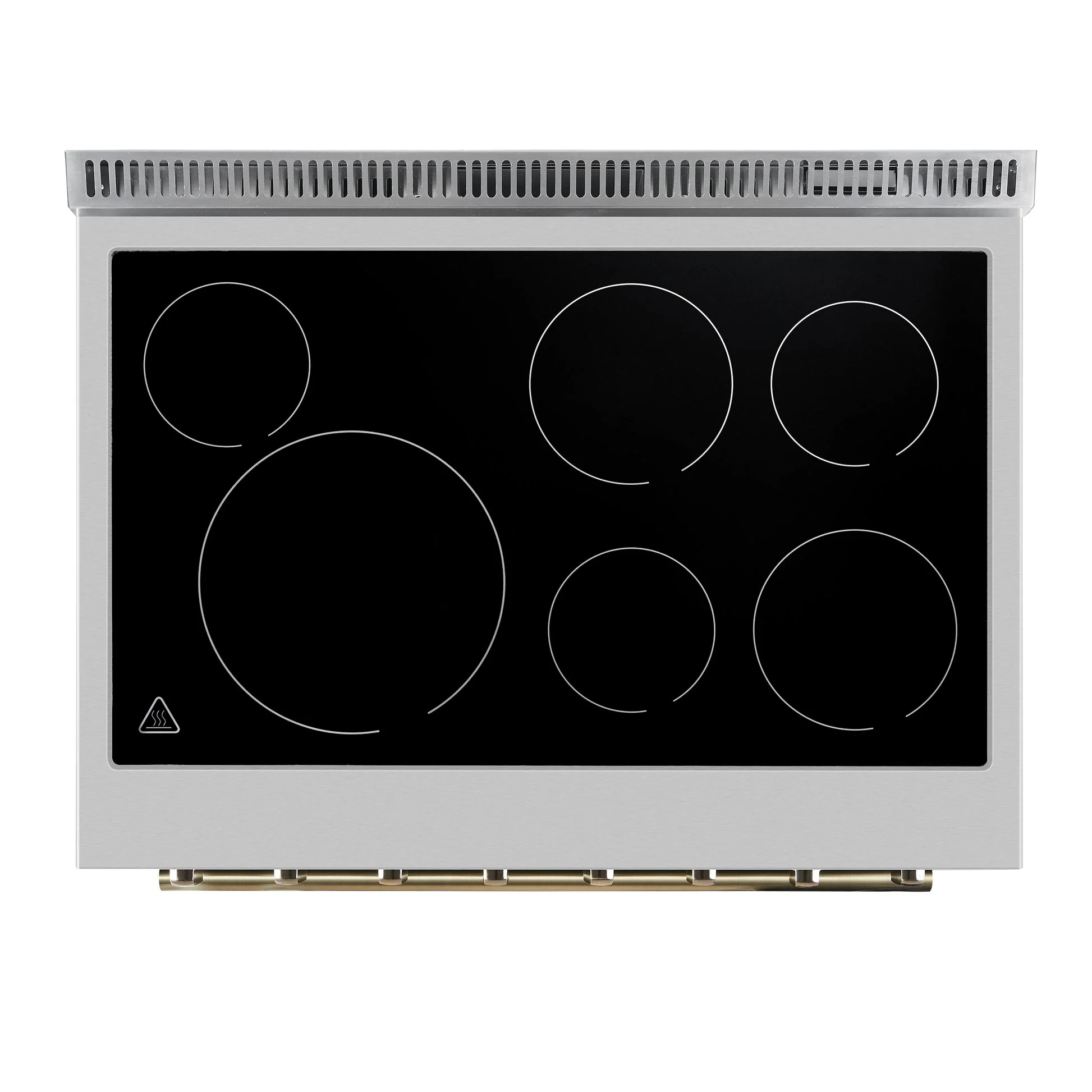 Forno Paolo Freestanding Electric Range with Antique Brass, True Convection Oven, Energy Efficient - Image 15