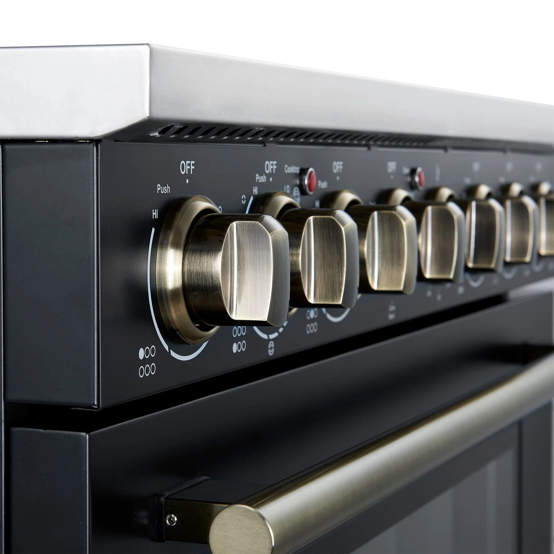 Forno Paolo Freestanding Electric Range with Antique Brass, True Convection Oven, Energy Efficient - Image 19