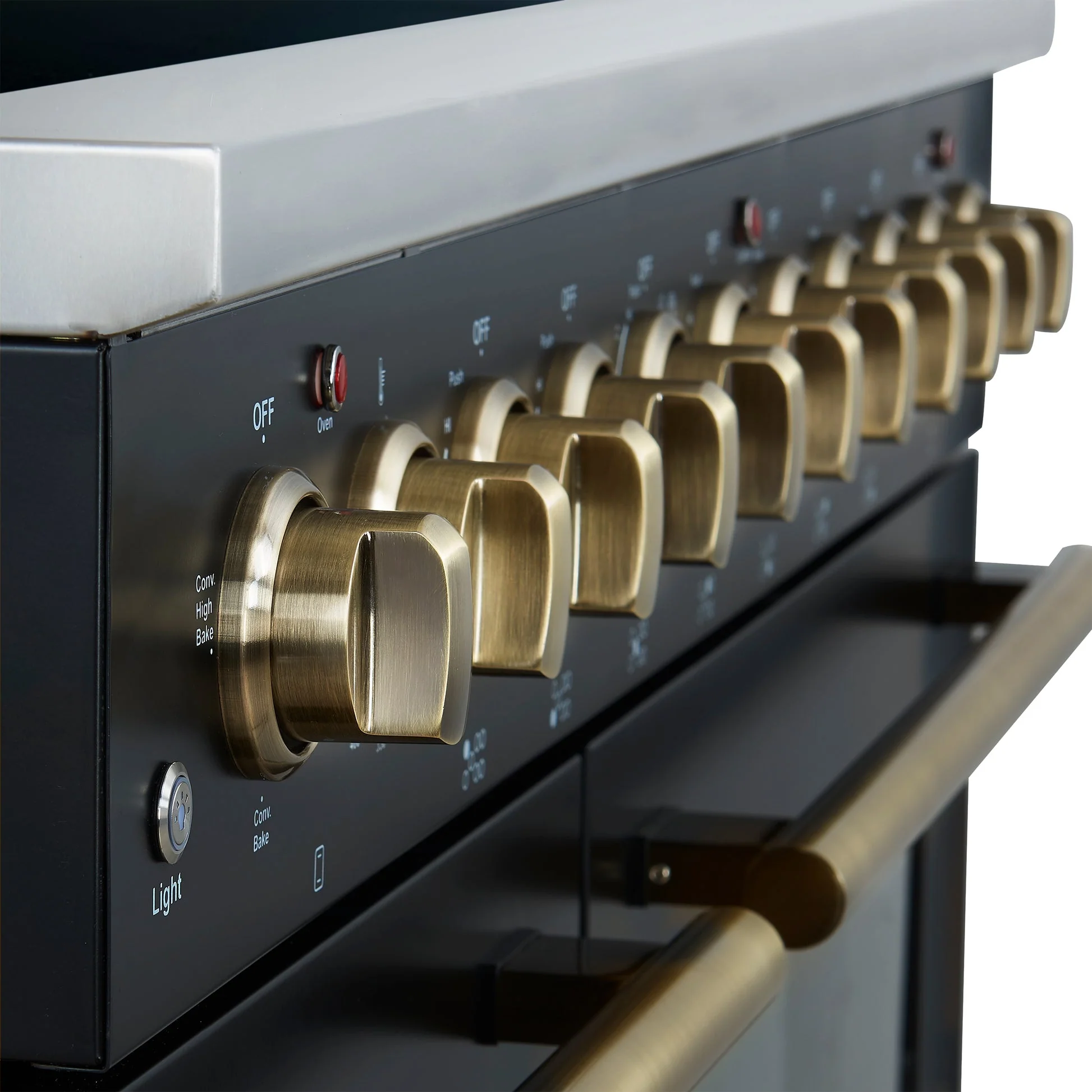 Forno Paolo Freestanding Electric Range with Antique Brass, True Convection Oven, Energy Efficient - Image 27