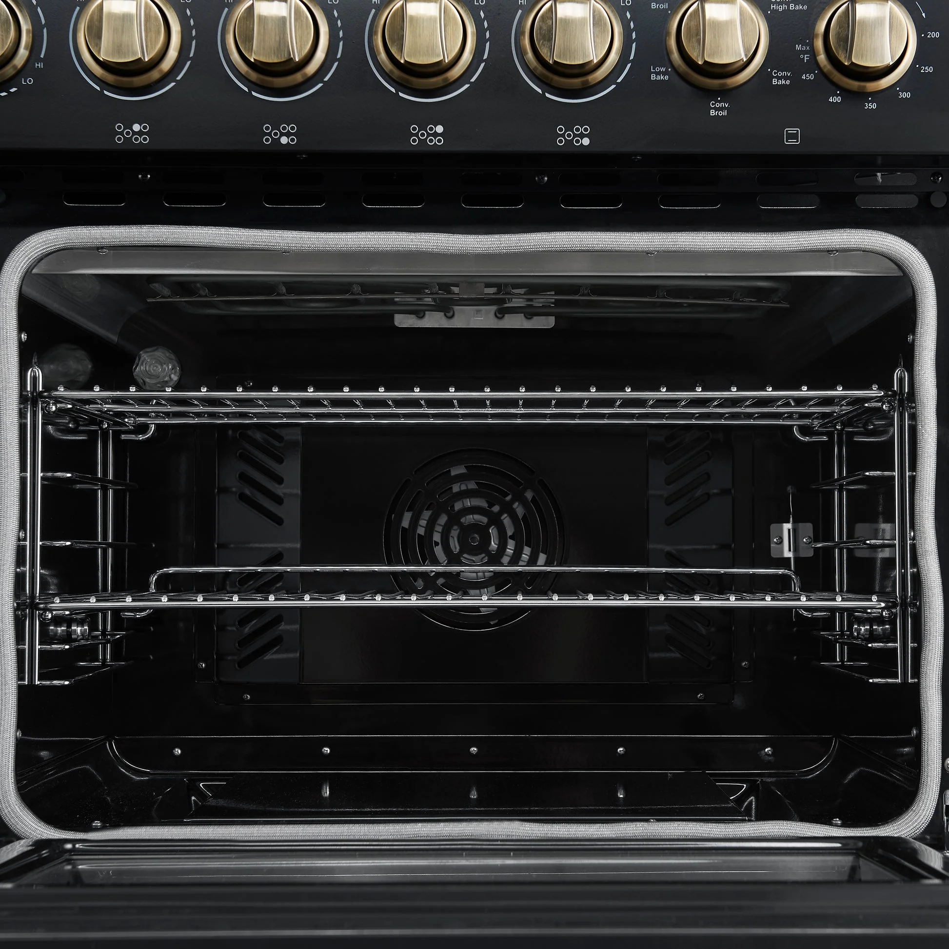 Forno Paolo Freestanding Electric Range with Antique Brass, True Convection Oven, Energy Efficient - Image 28