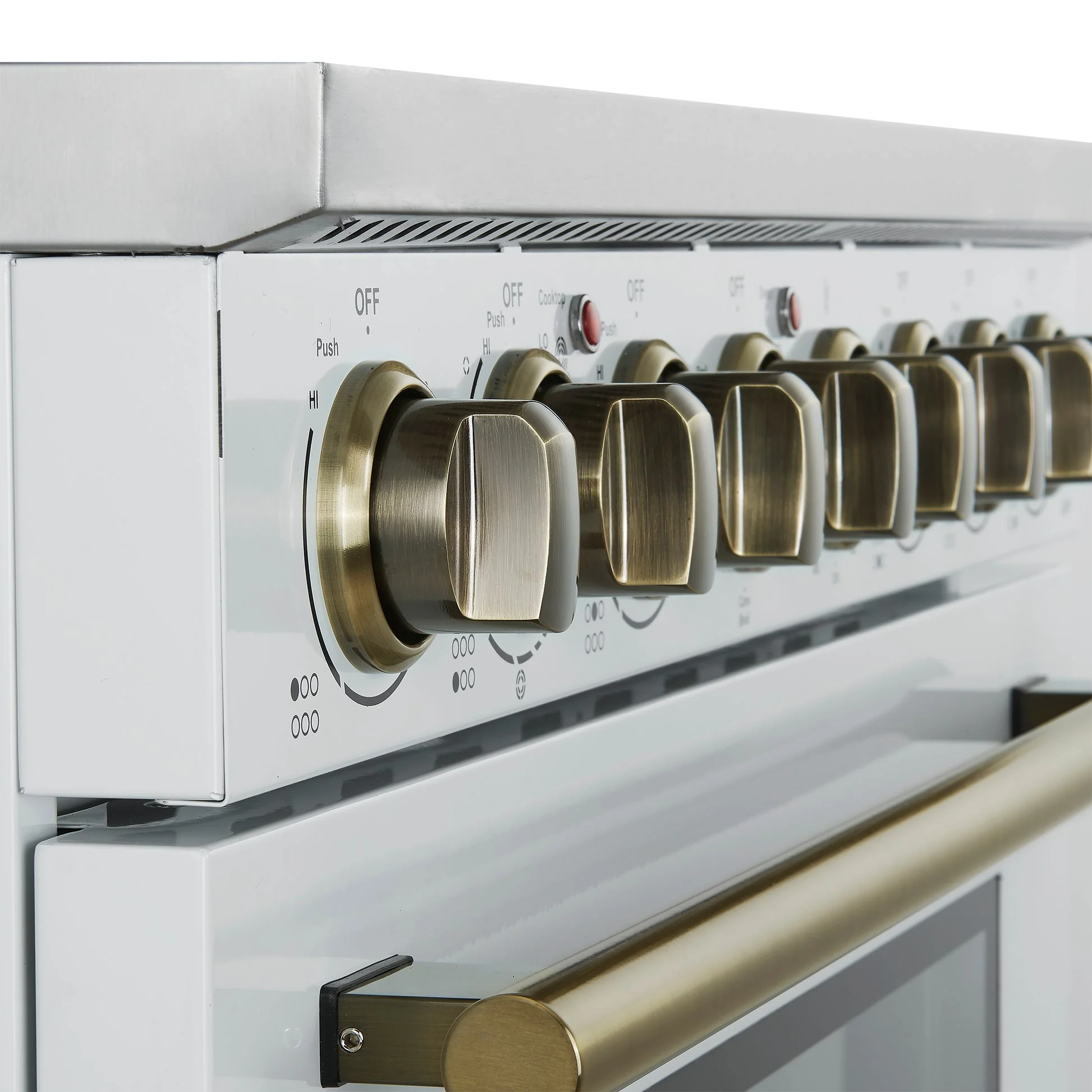Forno Paolo Freestanding Electric Range with Antique Brass, True Convection Oven, Energy Efficient - Image 50