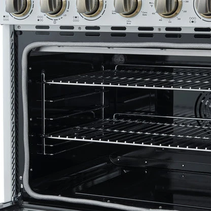 Forno Paolo Freestanding Electric Range with Antique Brass, True Convection Oven, Energy Efficient - Image 51