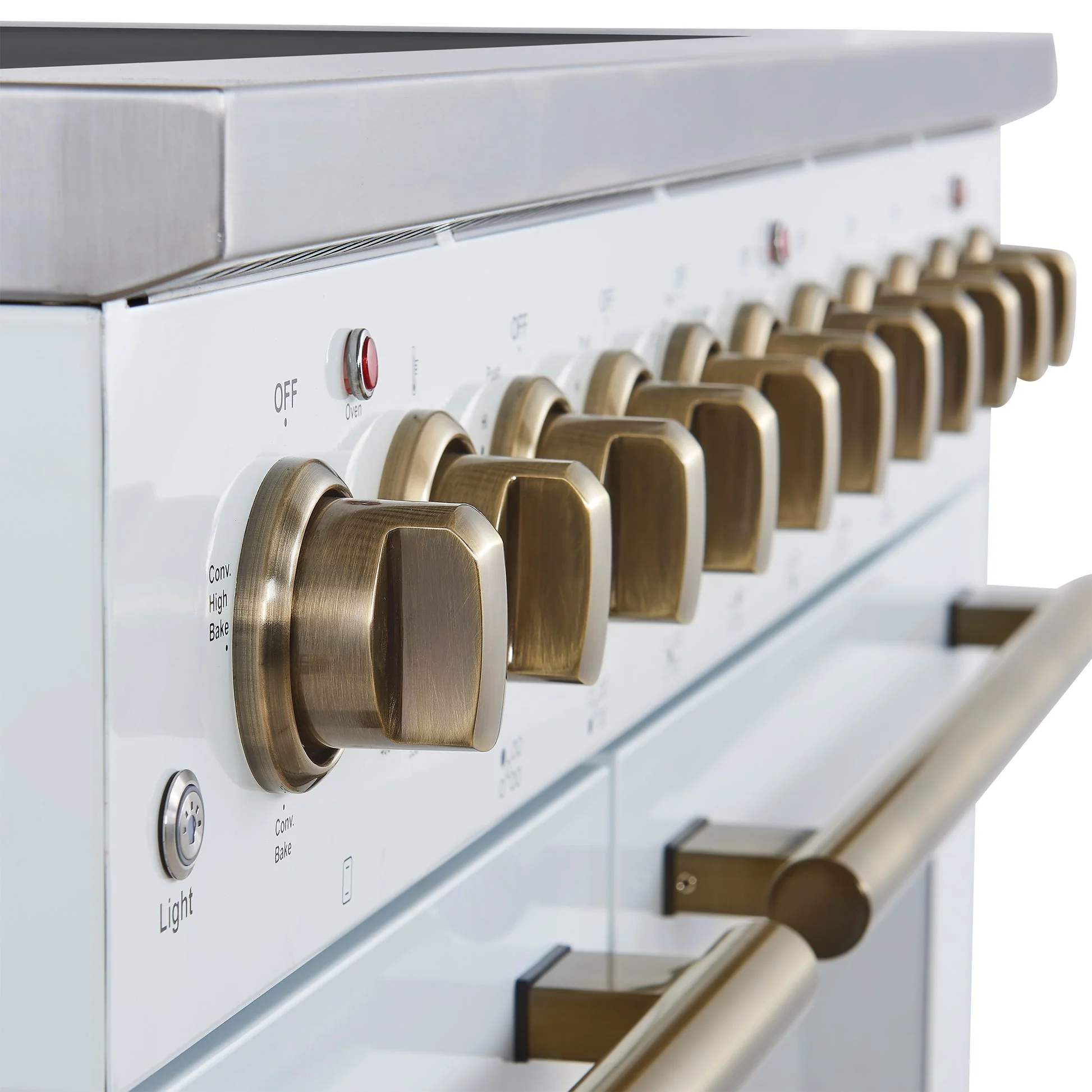 Forno Paolo Freestanding Electric Range with Antique Brass, True Convection Oven, Energy Efficient - Image 59