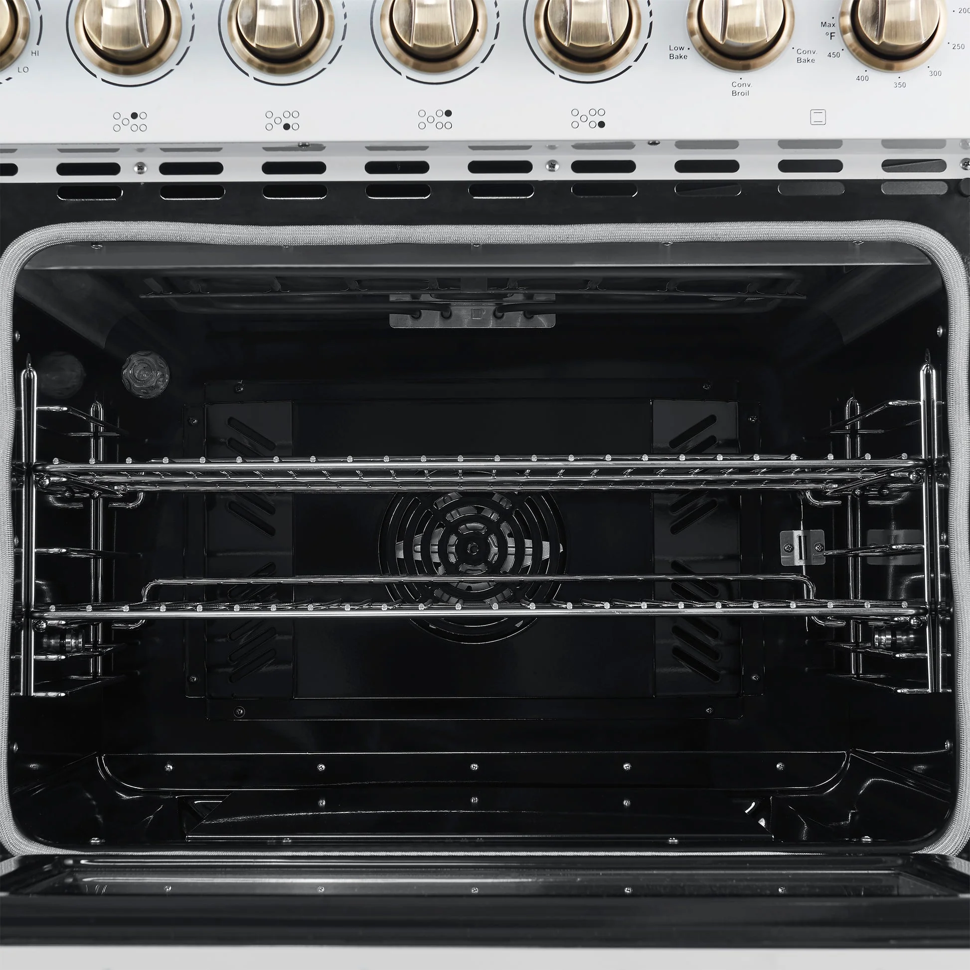 Forno Paolo Freestanding Electric Range with Antique Brass, True Convection Oven, Energy Efficient - Image 60