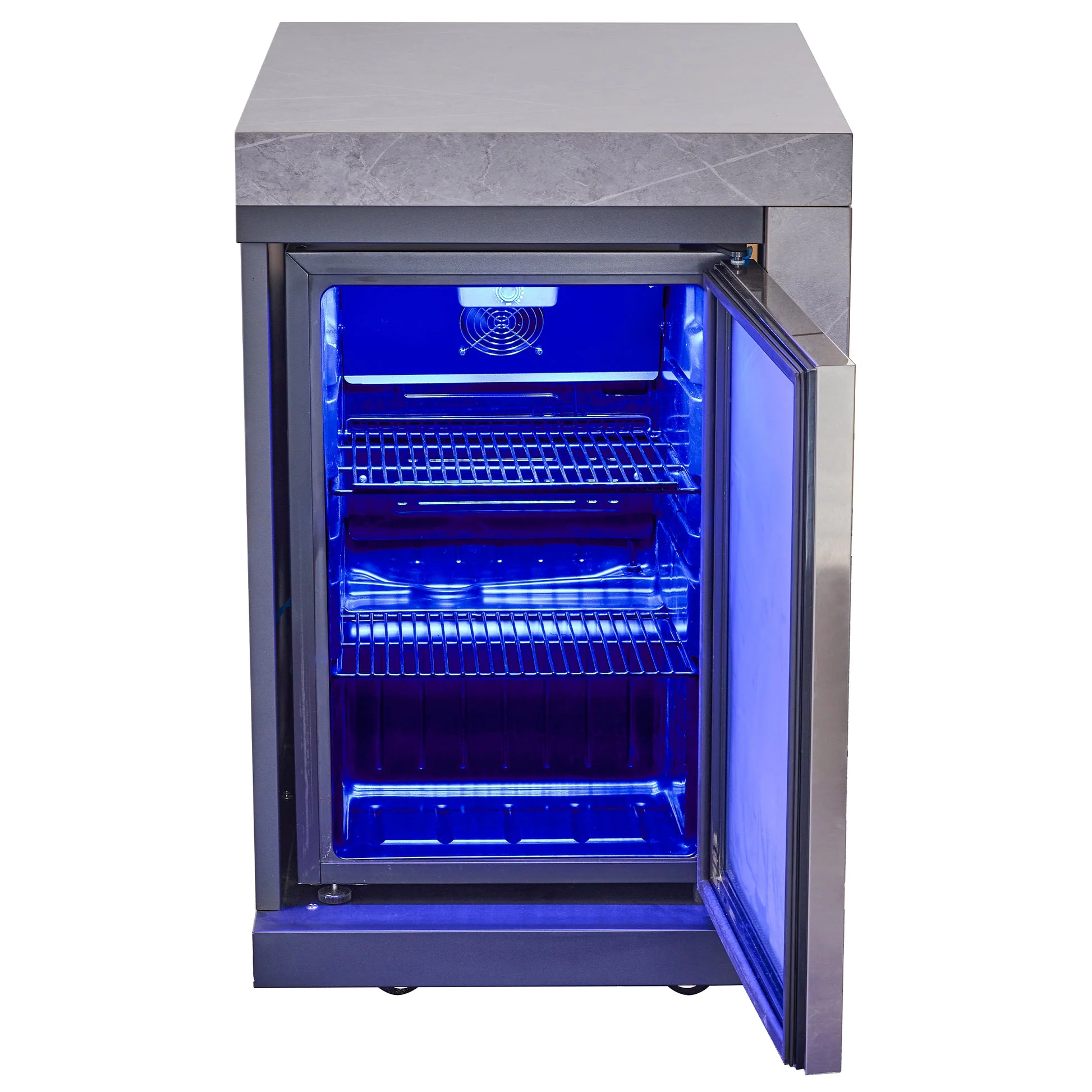 Forno Rimini Outdoor Kitchen 30" BBQ – 62,600 BTU, 3 Burners, Beverage Center, Black Cabinets & Gray Sintered Stone Countertop - Image 14