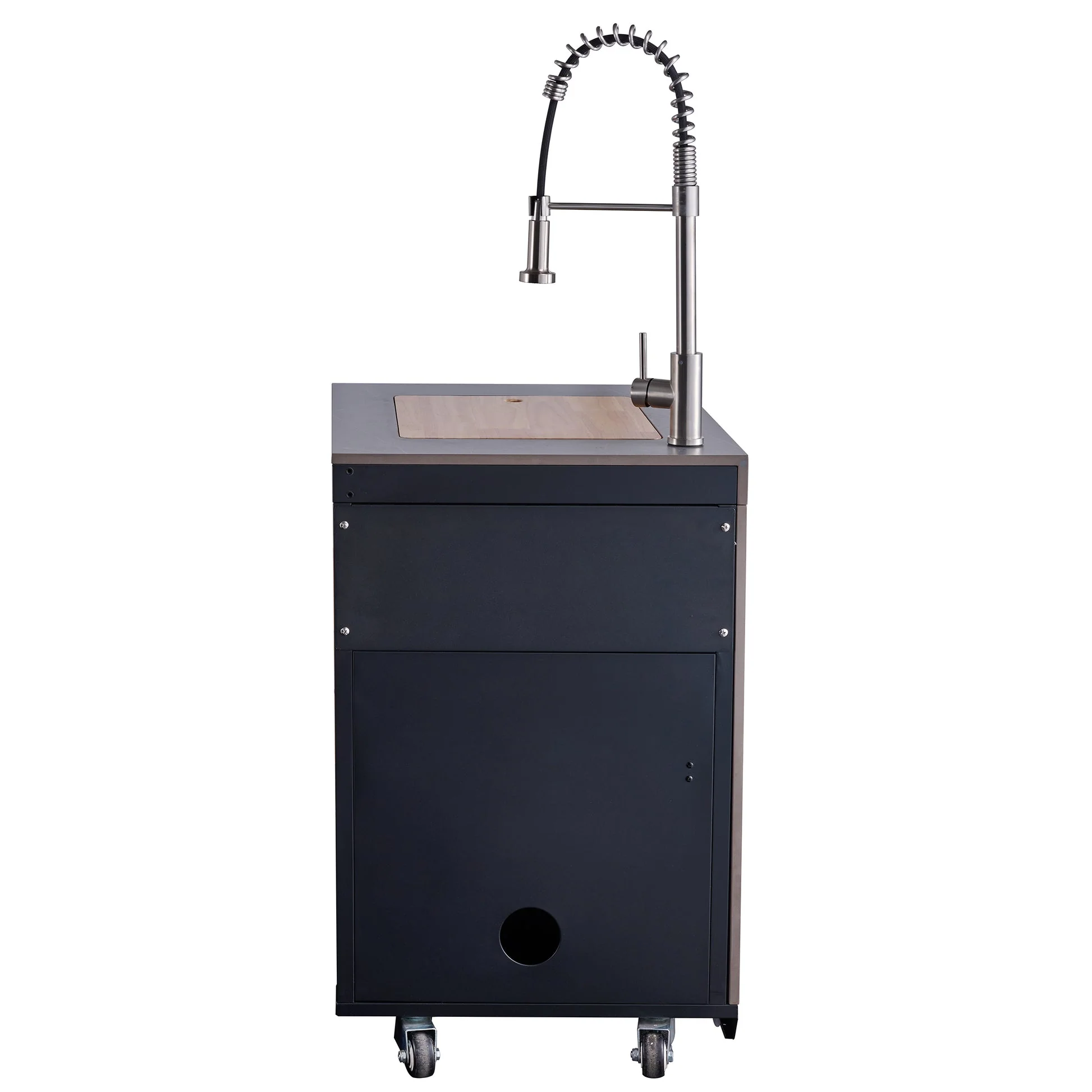 Forno Rimini Outdoor Kitchen 30" BBQ – 62,600 BTU, 3 Burners, Beverage Center, Black Cabinets & Gray Sintered Stone Countertop - Image 17