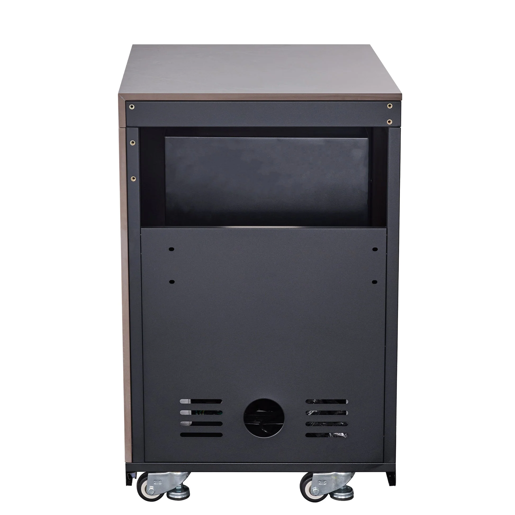 Forno Rimini Outdoor Kitchen 30" BBQ – 62,600 BTU, 3 Burners, Beverage Center, Black Cabinets & Gray Sintered Stone Countertop - Image 21