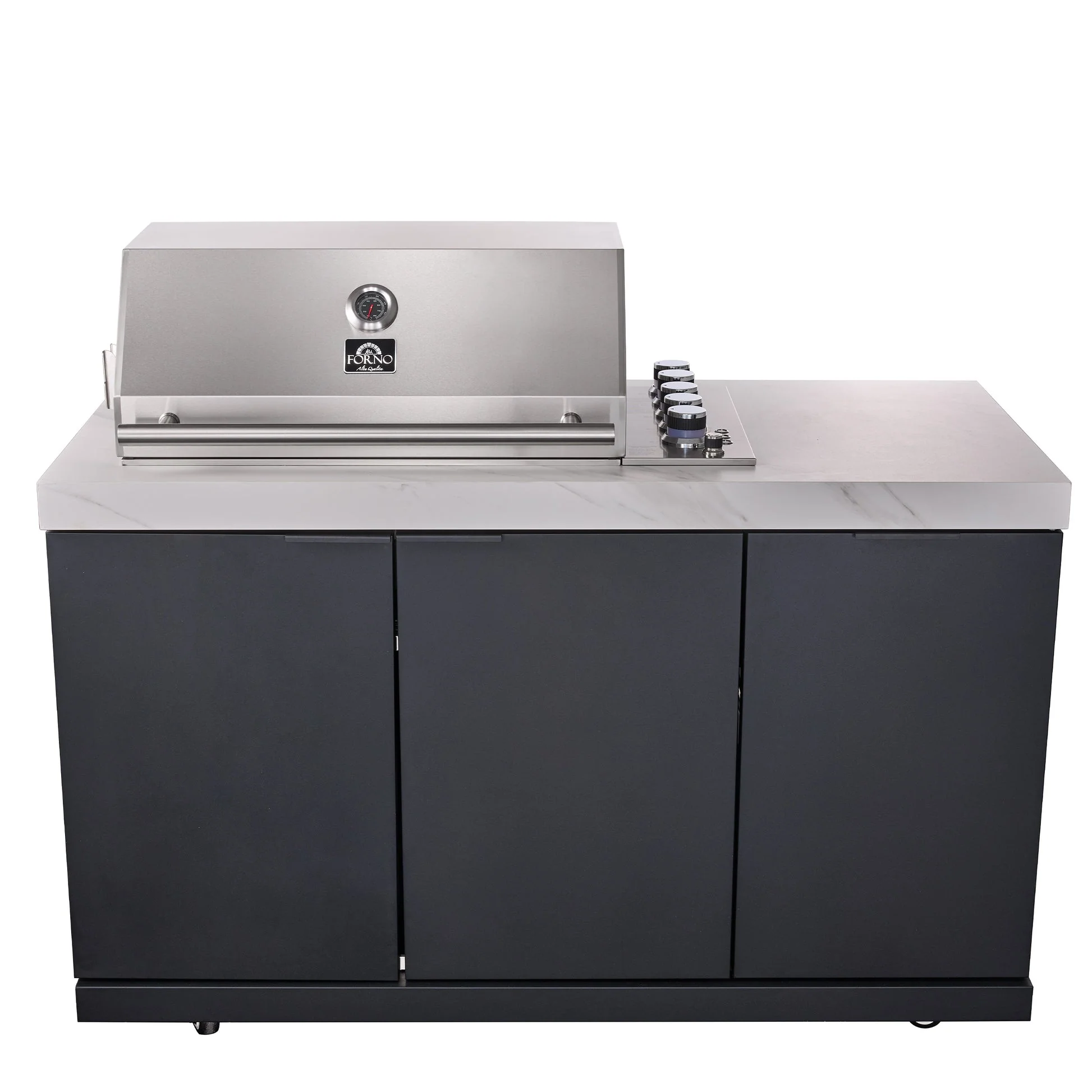 Forno Rimini Outdoor Kitchen: 30" BBQ 62,600 BTU, 4.8 cu.ft. Refrigerators, White Countertops - Image 20