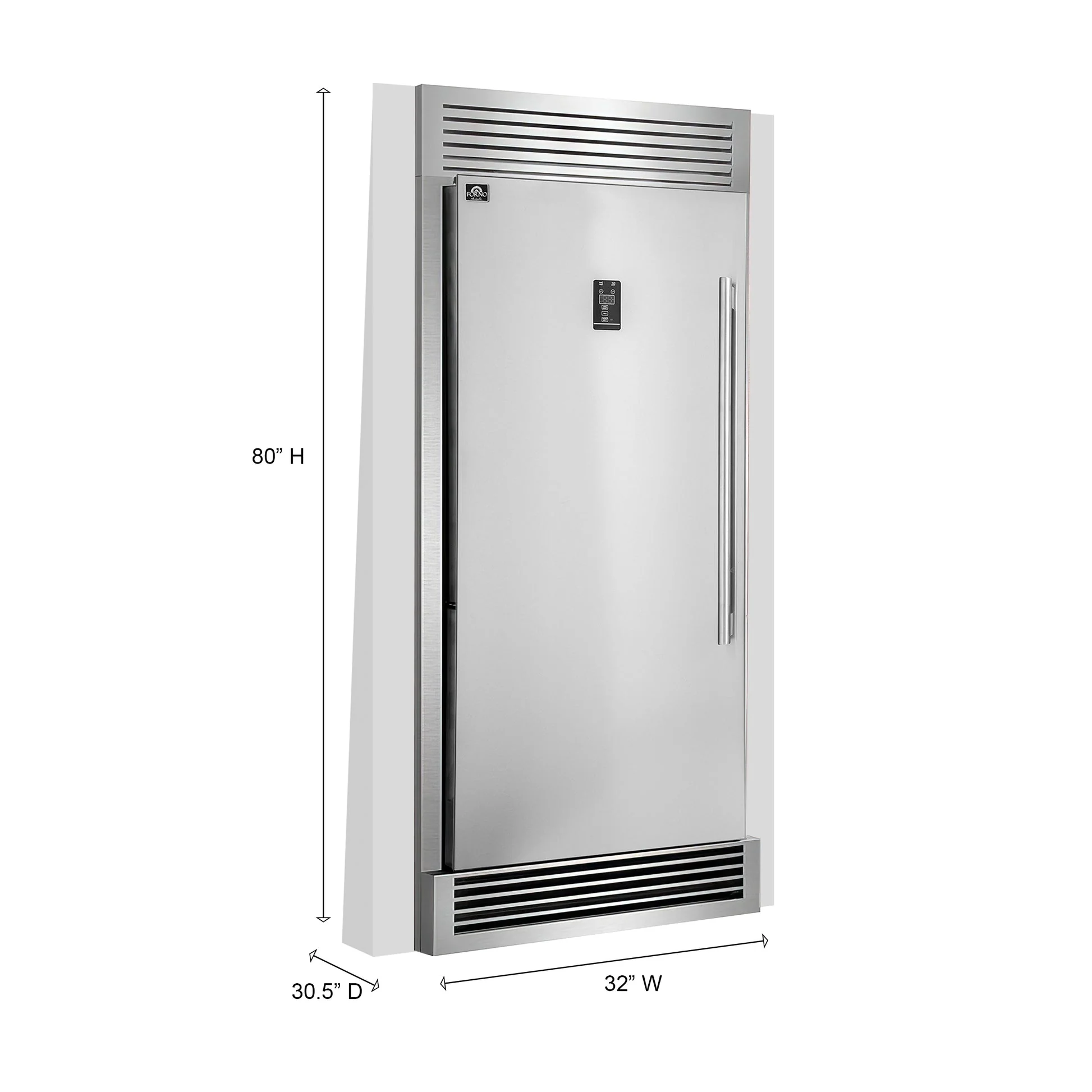 Forno Rizzuto 28-Inch Upright Convertible Freezer, 32-Inch Wide, Left Swing, Decorative Grill, ENERGY STAR Certified - Image 2