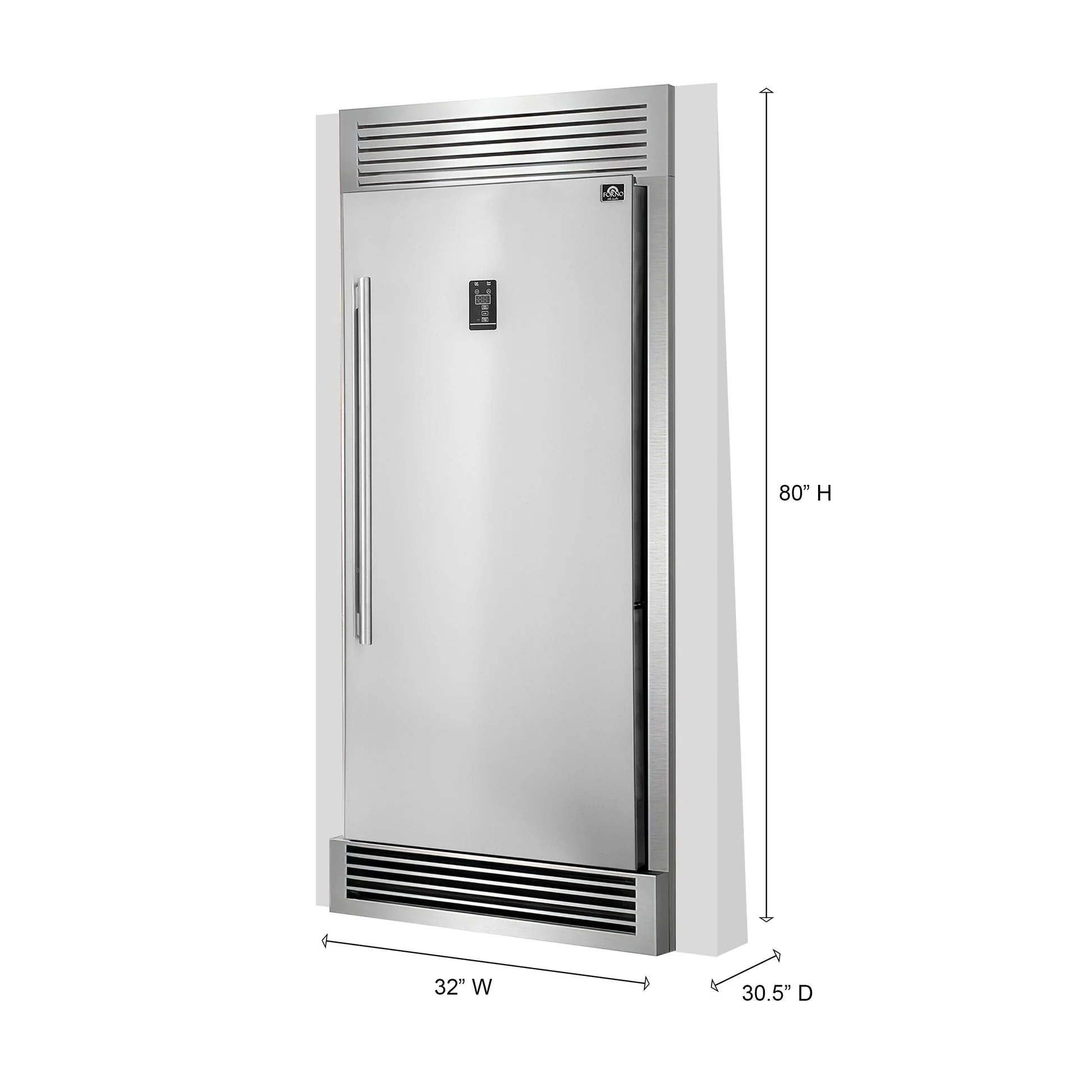 Forno Rizzuto 28-Inch Upright Convertible Refrigerator, 32-Inch Wide, Right Swing, Decorative Grill, ENERGY STAR Certified - Image 5