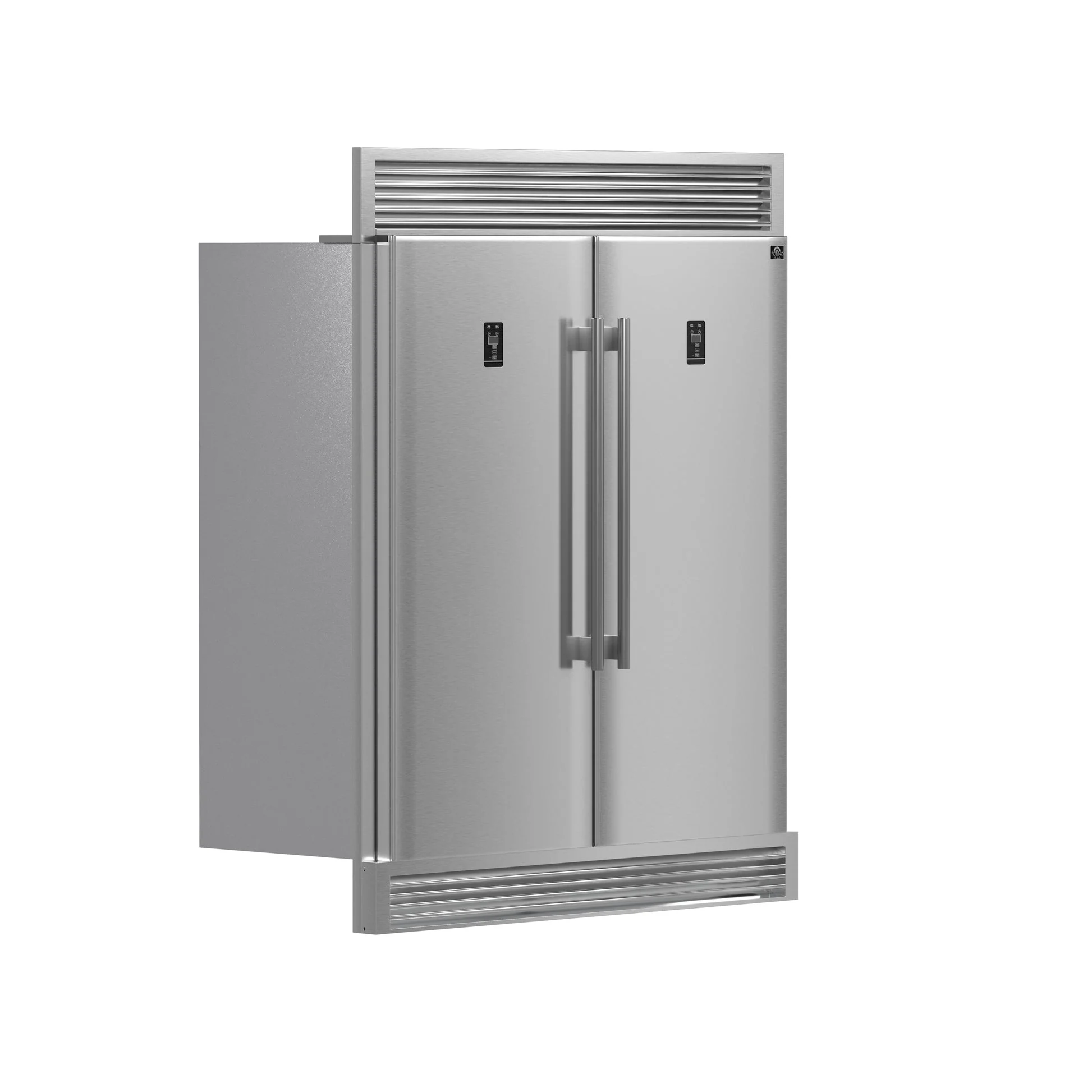 Forno Rizzuto 56-Inch Convertible Refrigerator/Freezer Set, 27.6 cu.ft Total Capacity, Decorative Grill - Image 4