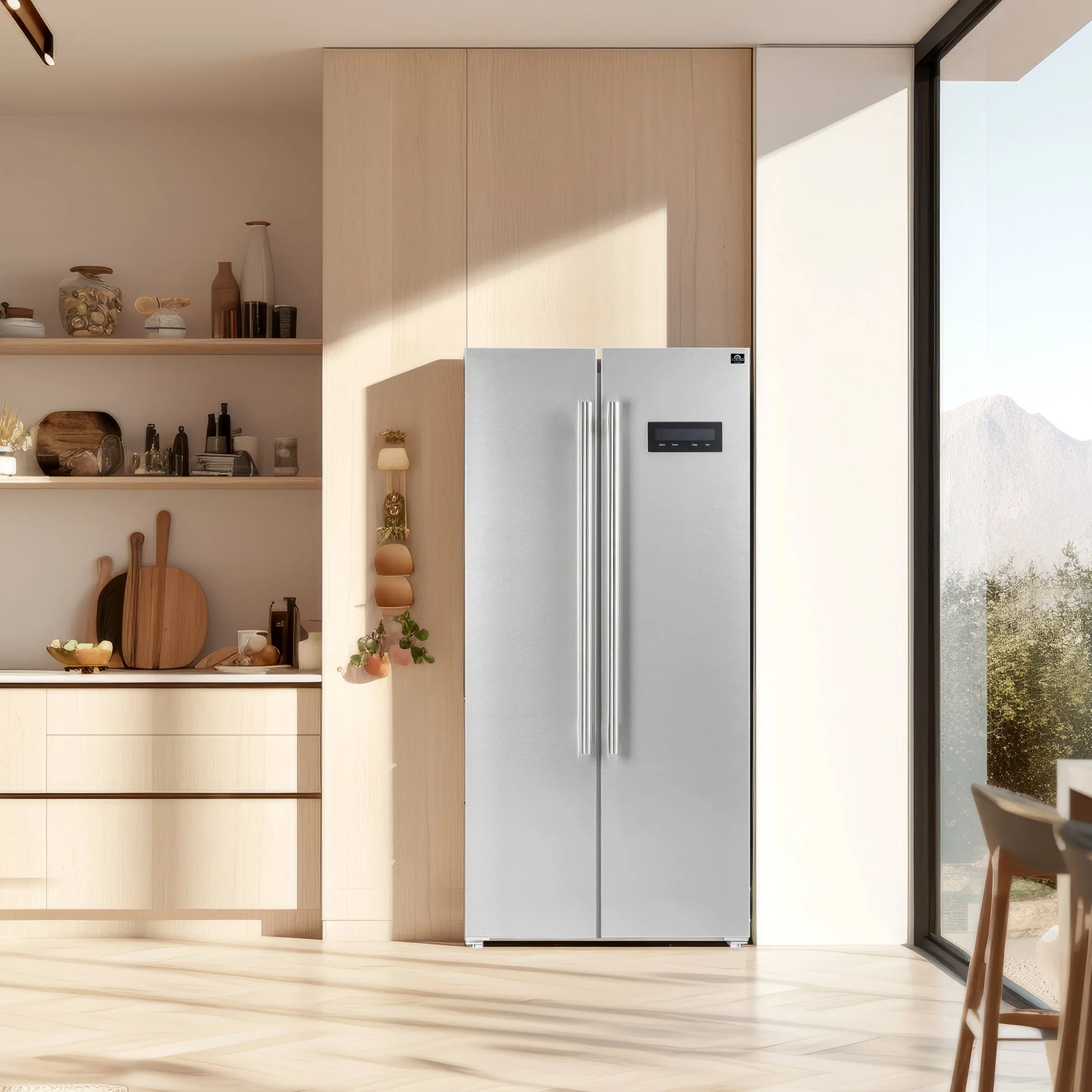 Forno Salerno 33-Inch Side-by-Side Stainless Steel Refrigerator, 15.6 cu.ft - Image 16