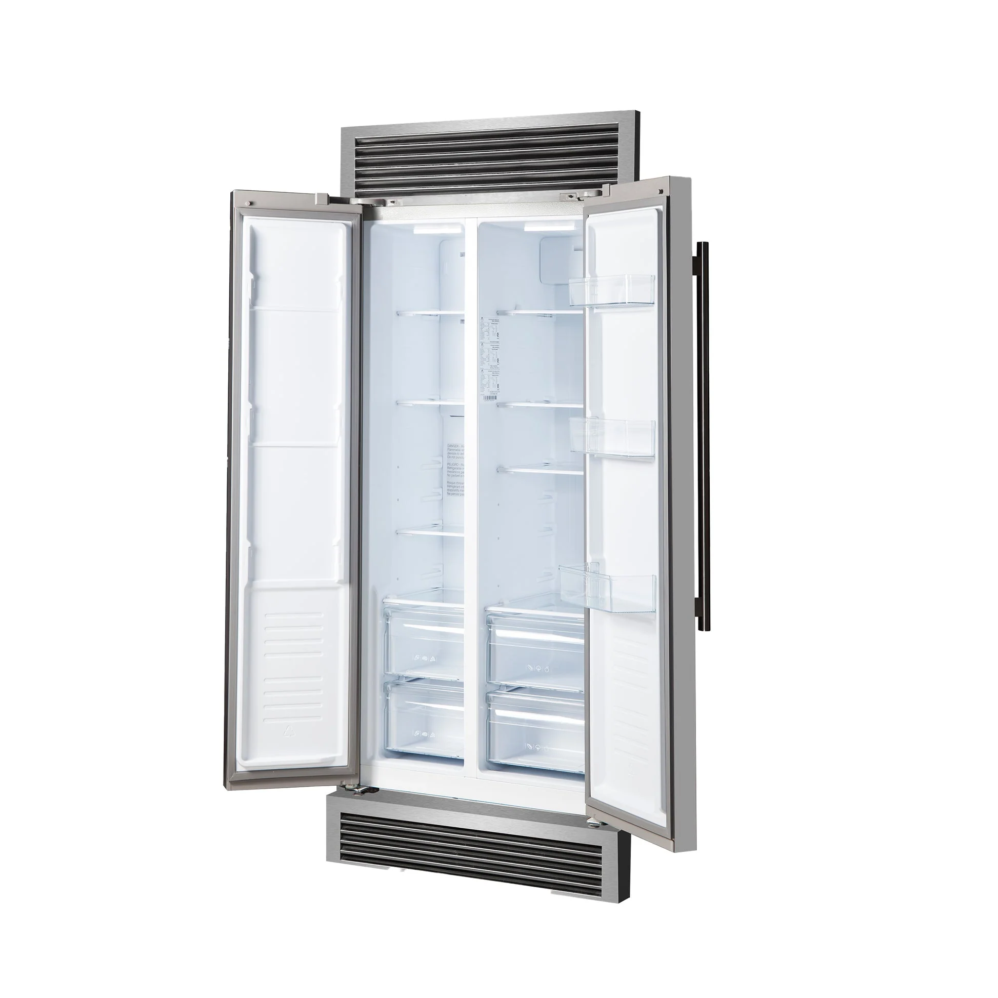 Forno Salerno 37-Inch Built-In Stainless Steel Refrigerator, 15.6 cu.ft, Decorative Grill - Image 11