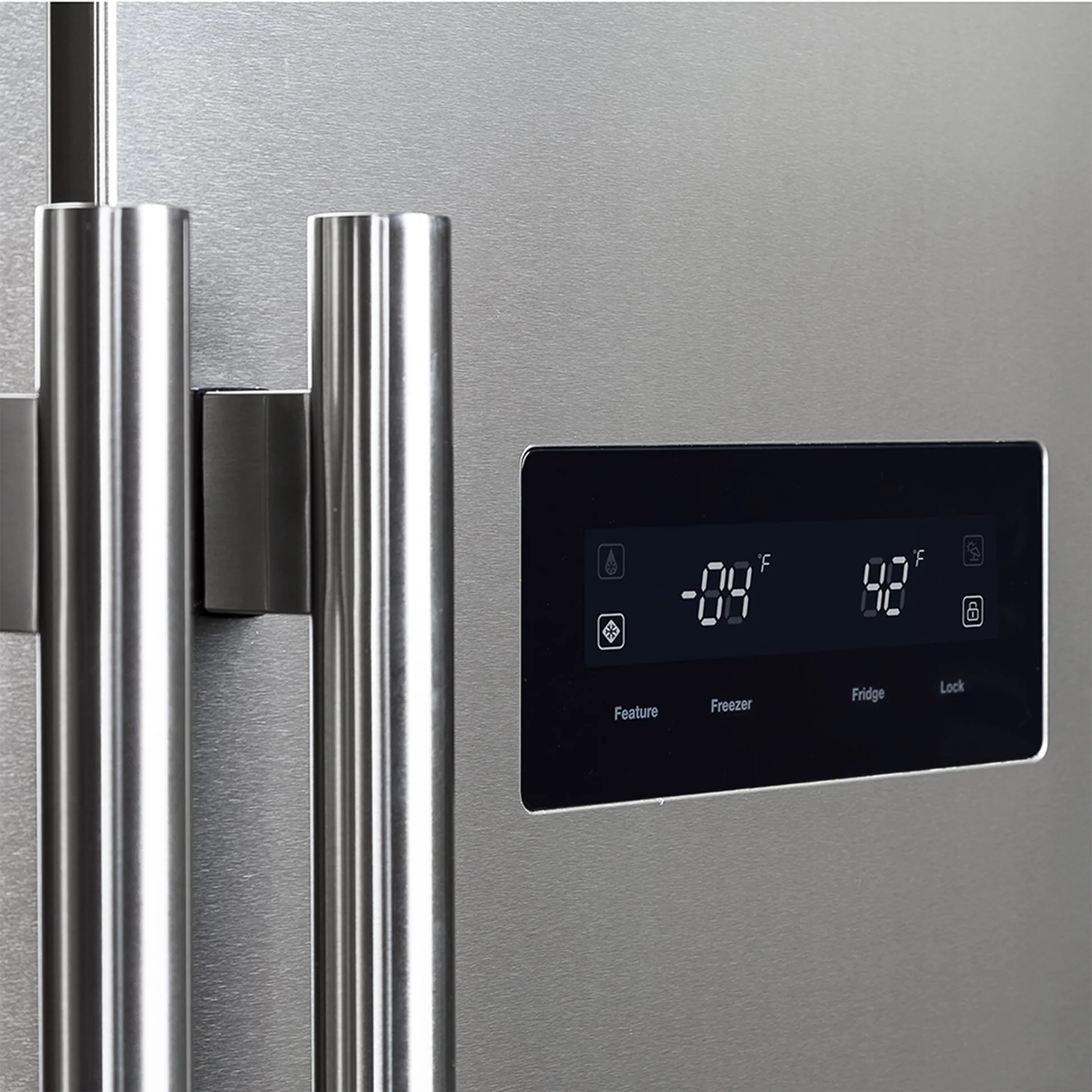 Forno Salerno 37-Inch Built-In Stainless Steel Refrigerator, 15.6 cu.ft, Decorative Grill - Image 4