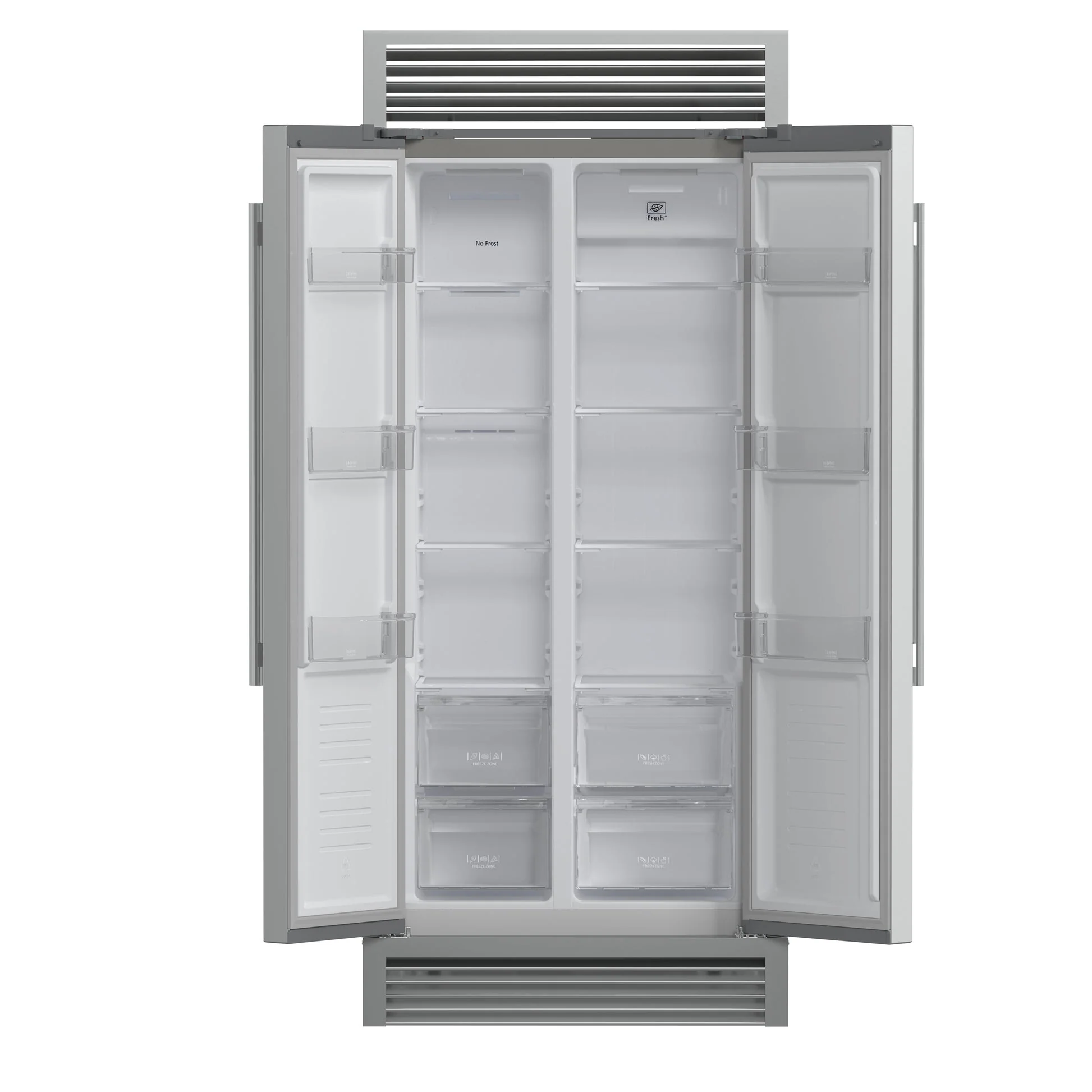 Forno Salerno 37-Inch Built-In Stainless Steel Refrigerator, 15.6 cu.ft, Decorative Grill - Image 7