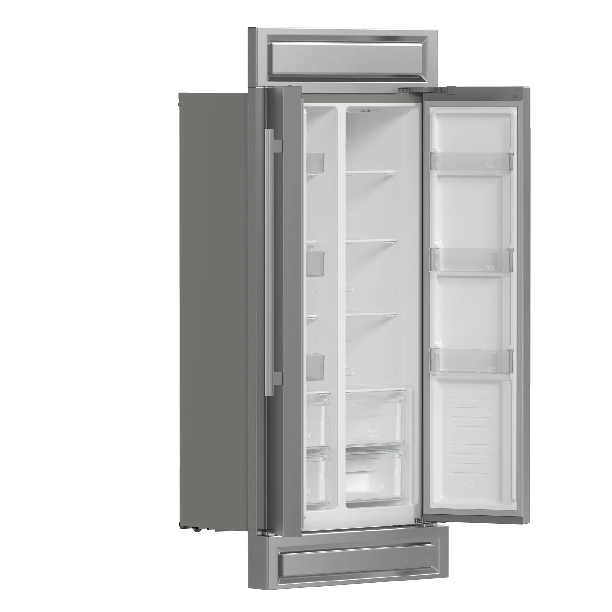 Forno Salerno 37-Inch Built-In Stainless Steel Refrigerator, 15.6 cu.ft, Modern Decorative Grill - Image 15