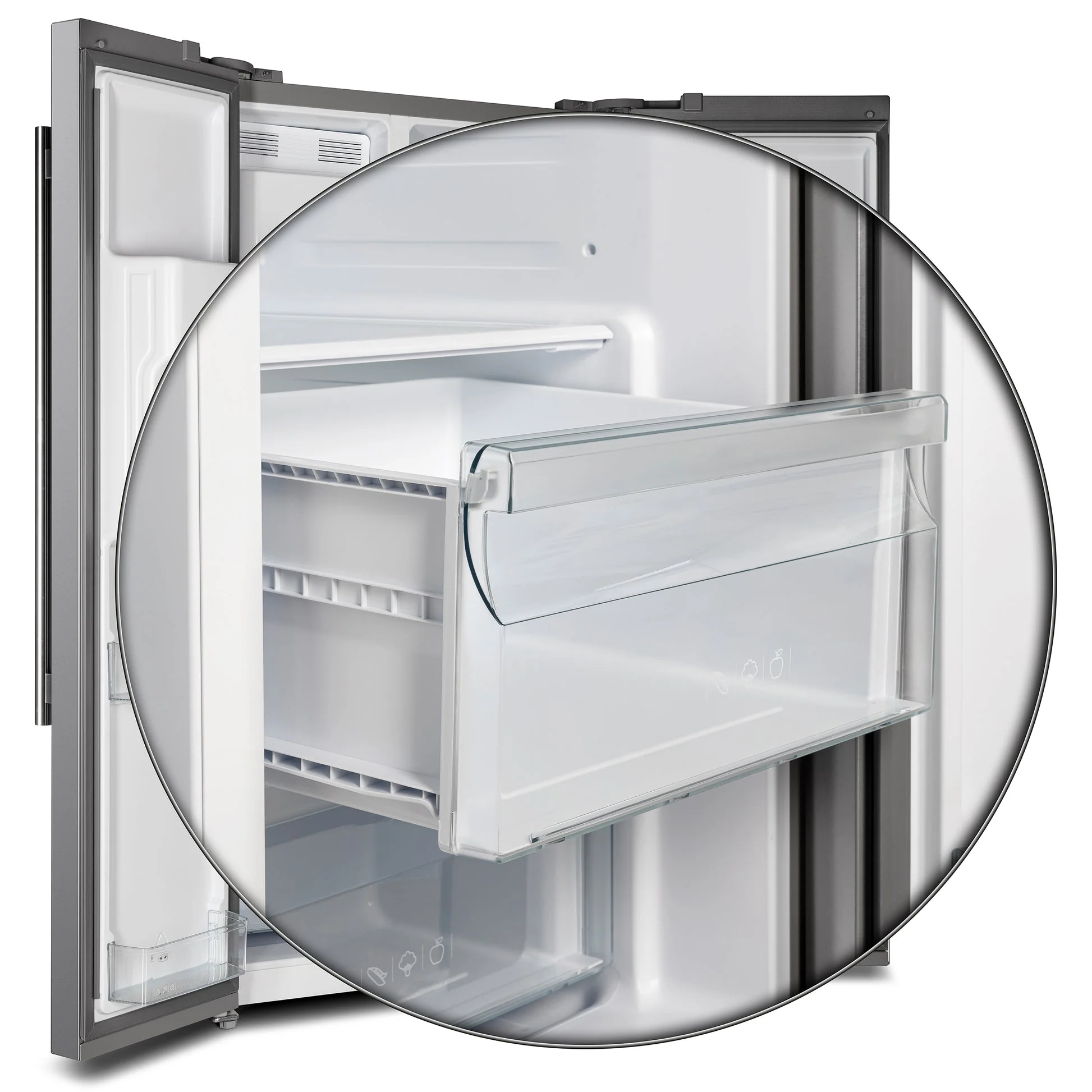 Forno Salerno 40-Inch Built-In Stainless Steel Refrigerator, 20 cu.ft, Decorative Grill - Image 9