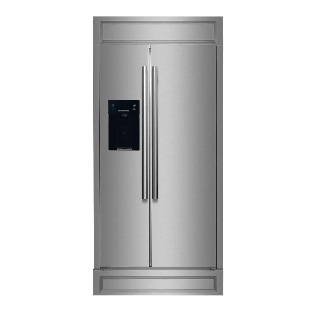 Forno Salerno 40-Inch Built-In Stainless Steel Refrigerator, 20 cu.ft, Modern Decorative Grill