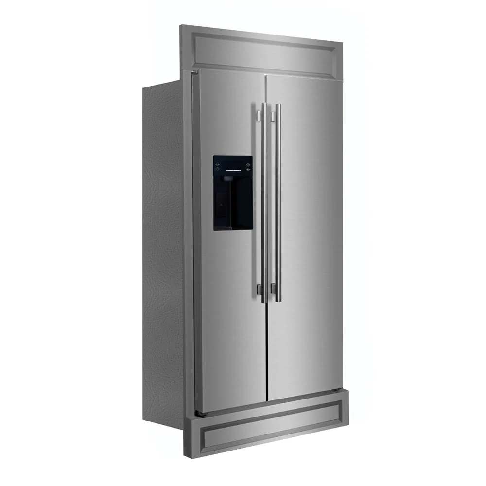 Forno Salerno 40-Inch Built-In Stainless Steel Refrigerator, 20 cu.ft, Modern Decorative Grill - Image 3