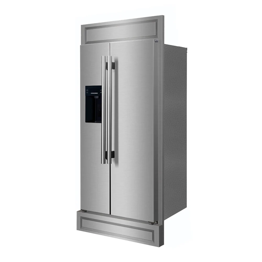 Forno Salerno 40-Inch Built-In Stainless Steel Refrigerator, 20 cu.ft, Modern Decorative Grill - Image 4