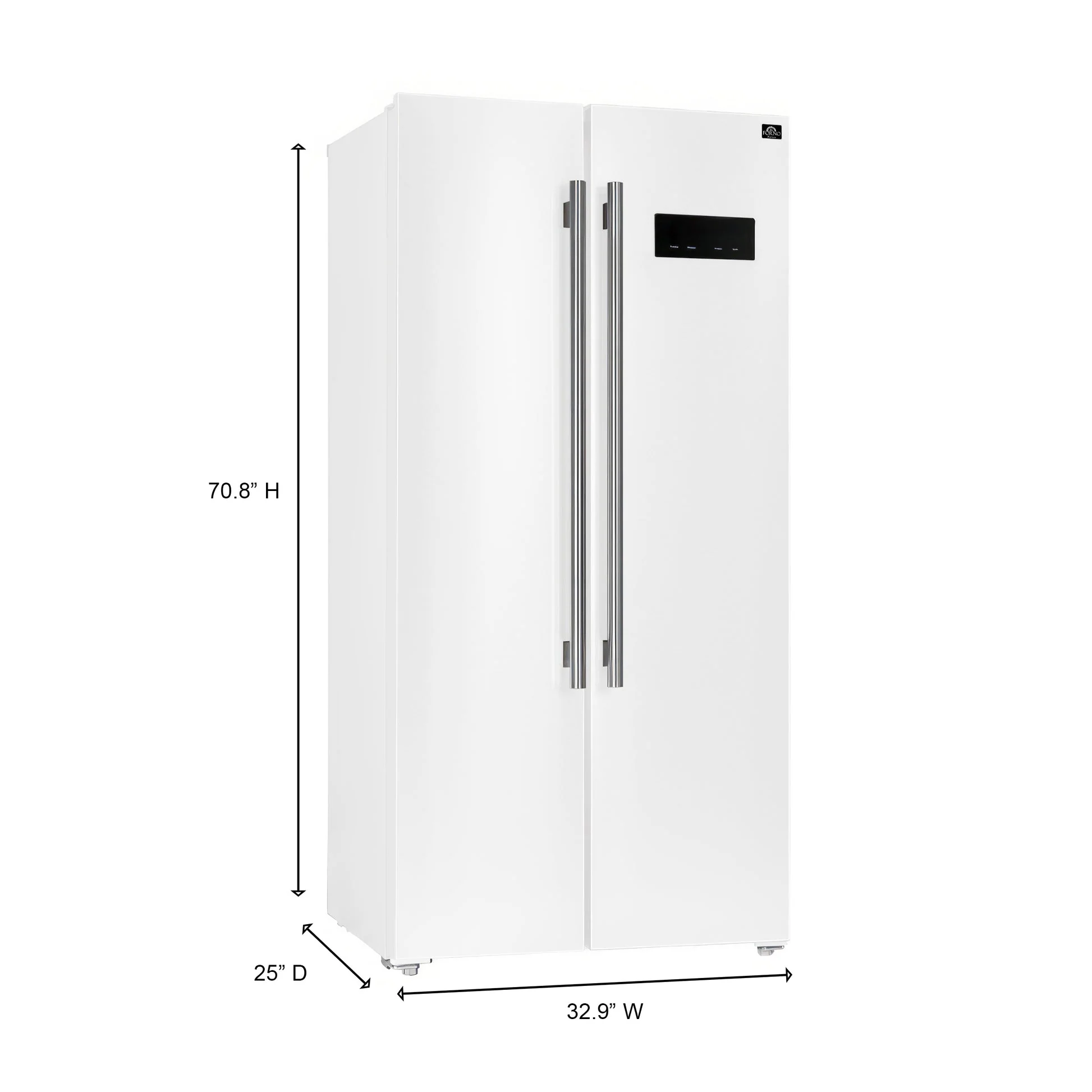 Forno Salerno Espresso 33-Inch Side-by-Side Refrigerator, 15.6 Cu. Ft., Energy-Efficient, No Frost, Modern Design - Image 20