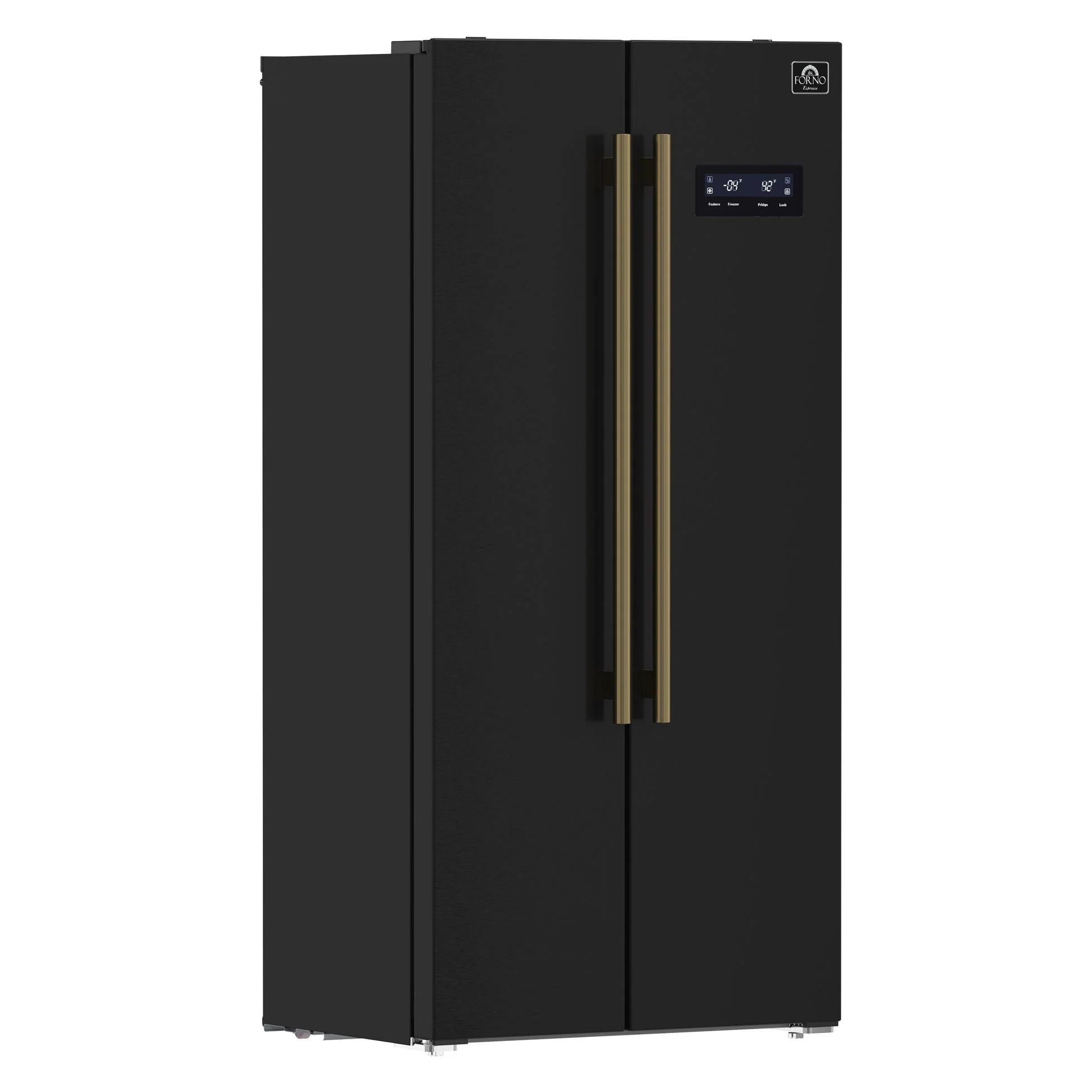 Forno Salerno Espresso 33-Inch Side-by-Side Refrigerator, 15.6 Cu. Ft., Energy-Efficient, No Frost, Modern Design - Image 4