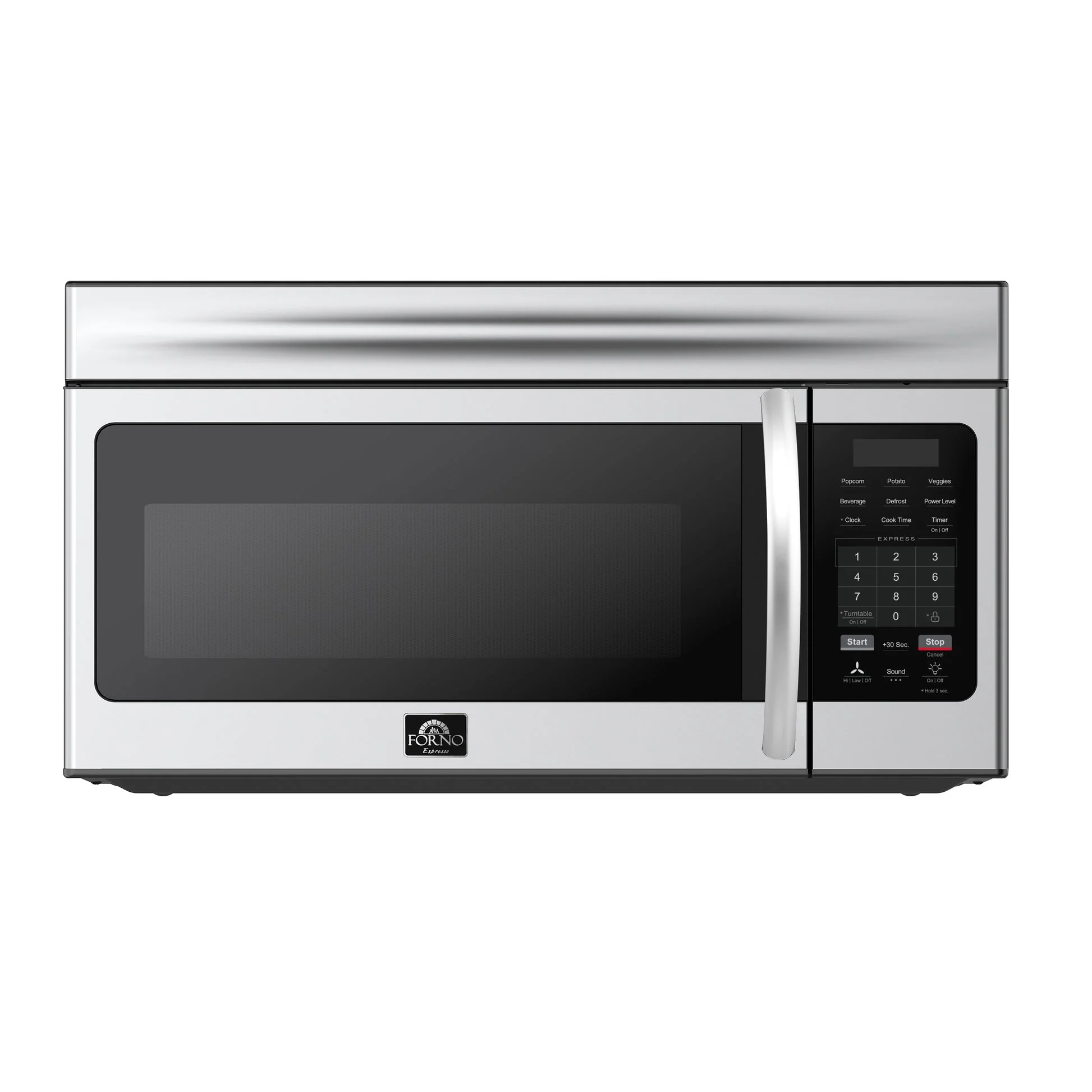 Forno Scalo 30-Inch Over the Range Microwave, Stainless Steel – 1.6 cu.ft, 300 CFM Vent, Touch Control