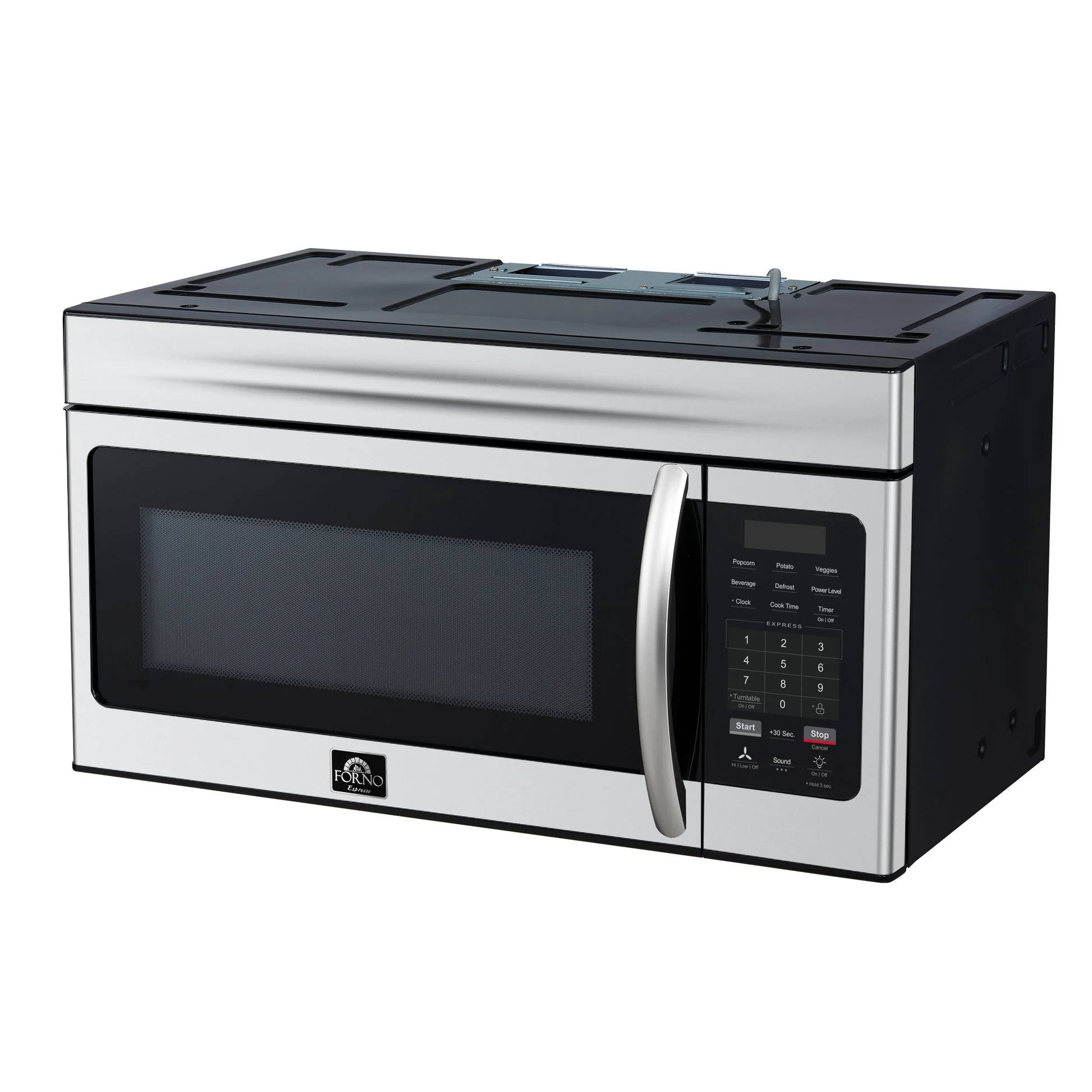 Forno Scalo 30-Inch Over the Range Microwave, Stainless Steel – 1.6 cu.ft, 300 CFM Vent, Touch Control - Image 2