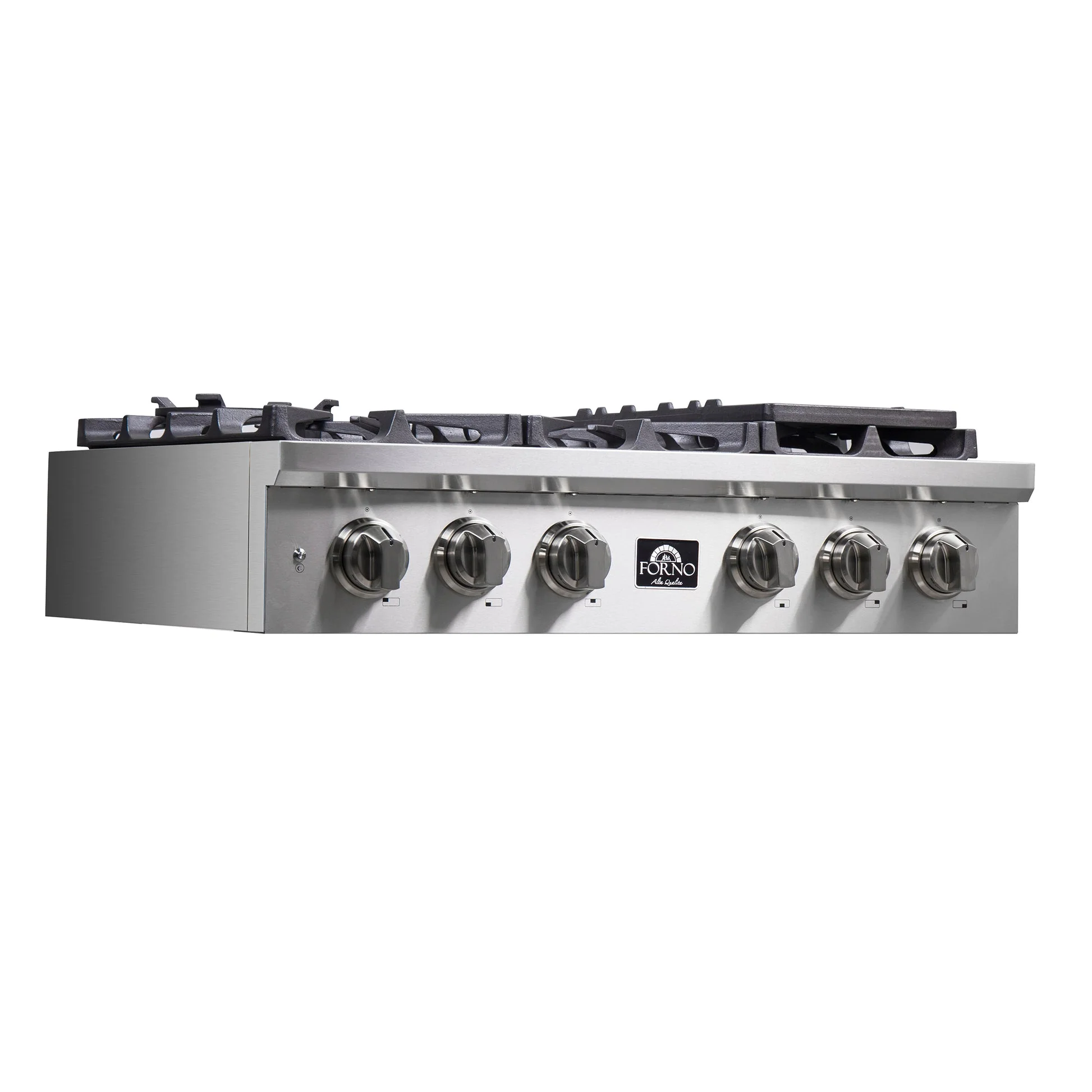 Forno Spezia Alta Qualita Pro-Style Gas Rangetop, Stainless Steel, Continuous Cast Iron Grates