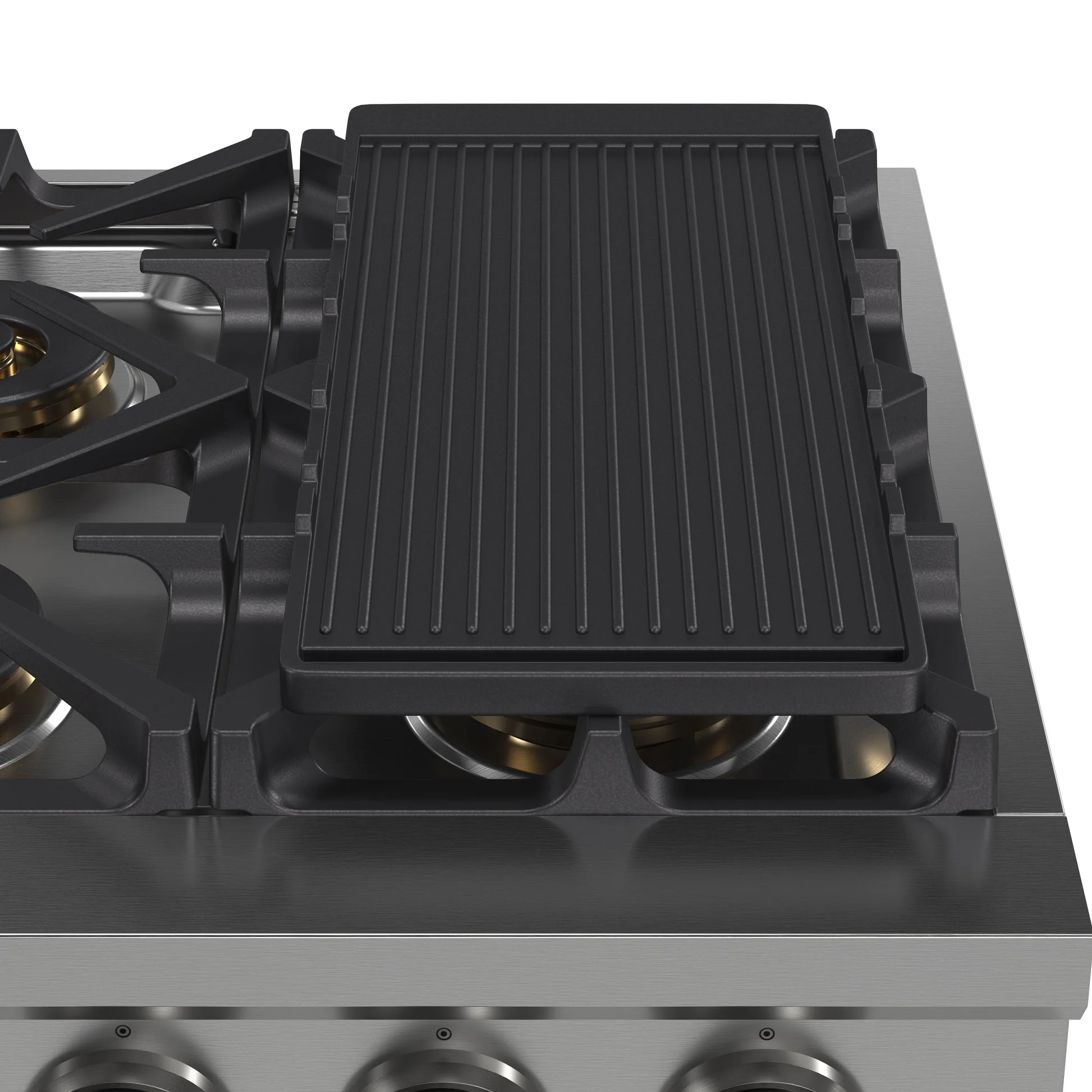 Forno Spezia Alta Qualita Pro-Style Gas Rangetop, Stainless Steel, Continuous Cast Iron Grates - Image 14