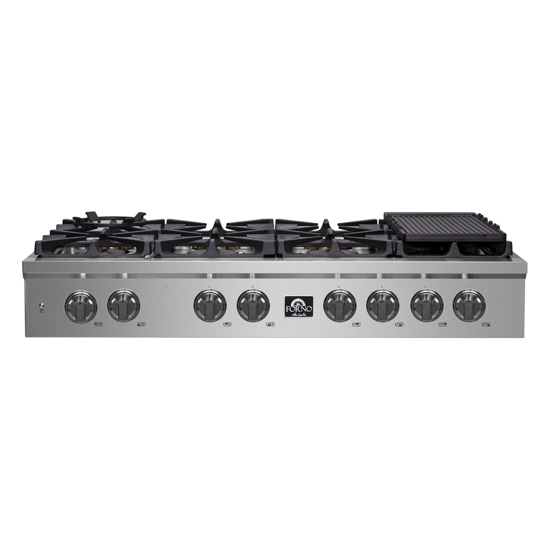 Forno Spezia Alta Qualita Pro-Style Gas Rangetop, Stainless Steel, Continuous Cast Iron Grates - Image 25
