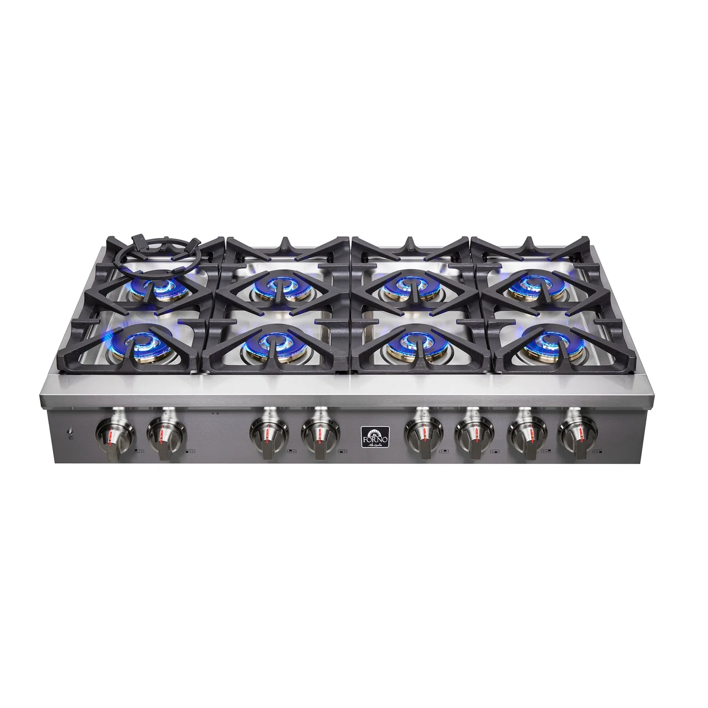Forno Spezia Alta Qualita Pro-Style Gas Rangetop, Stainless Steel, Continuous Cast Iron Grates - Image 26