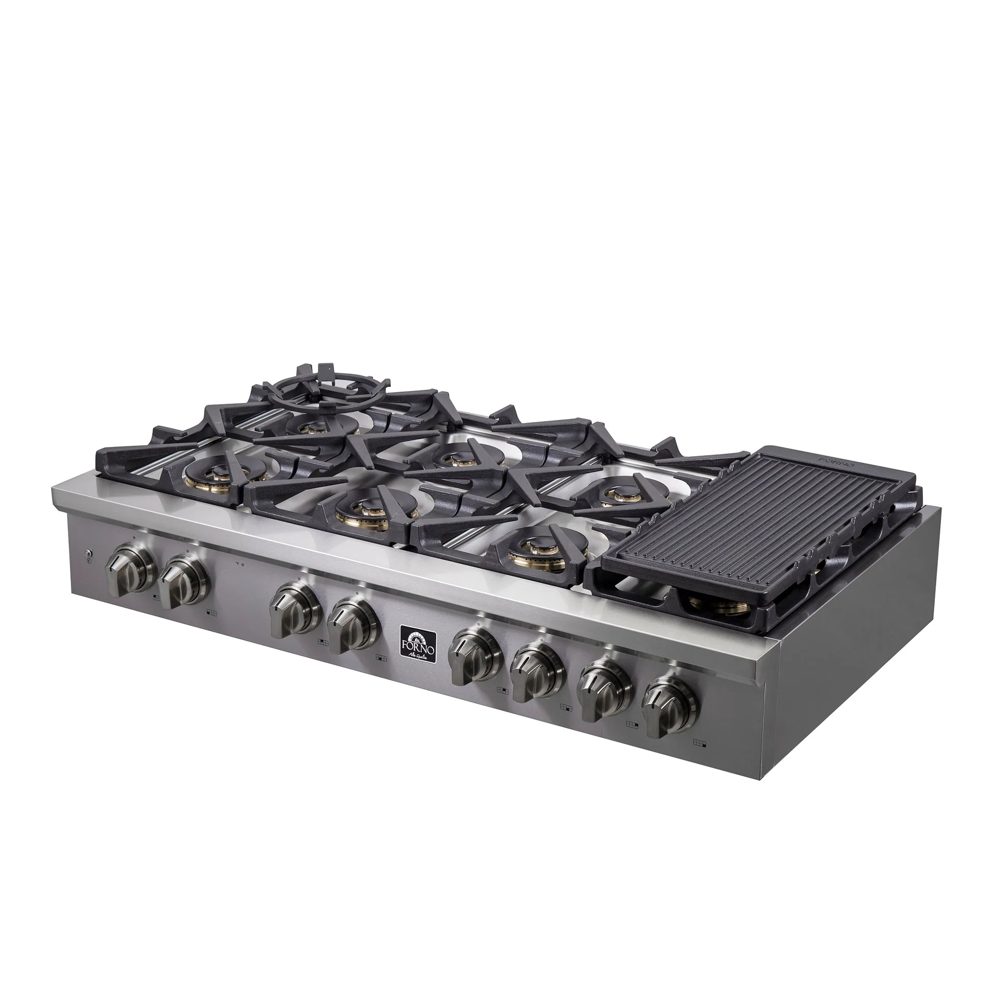 Forno Spezia Alta Qualita Pro-Style Gas Rangetop, Stainless Steel, Continuous Cast Iron Grates - Image 28
