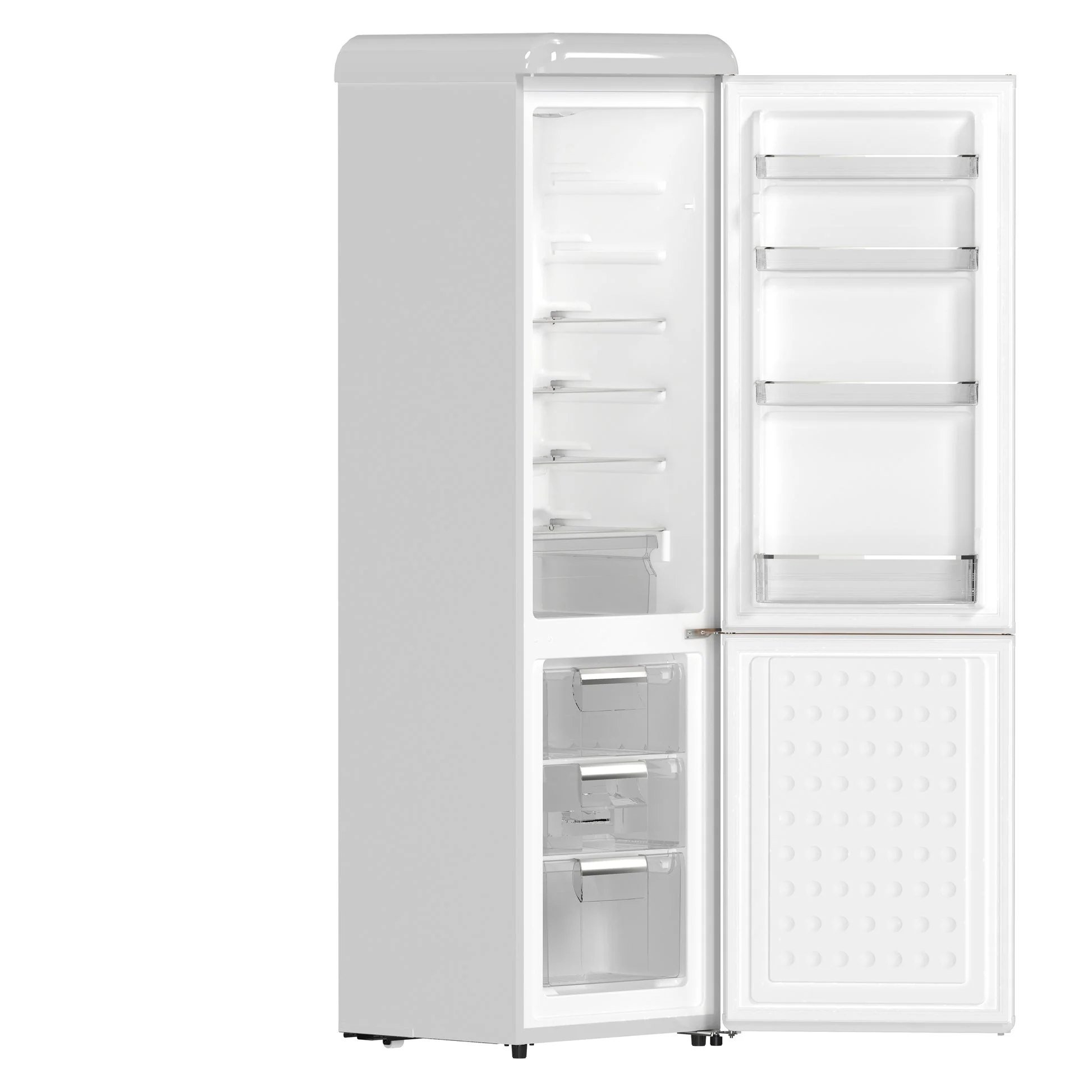 Forno Storico 22-Inch Retro bottom freezer Fridge, 9 cu.ft, Copper-Tone Handle - Image 5