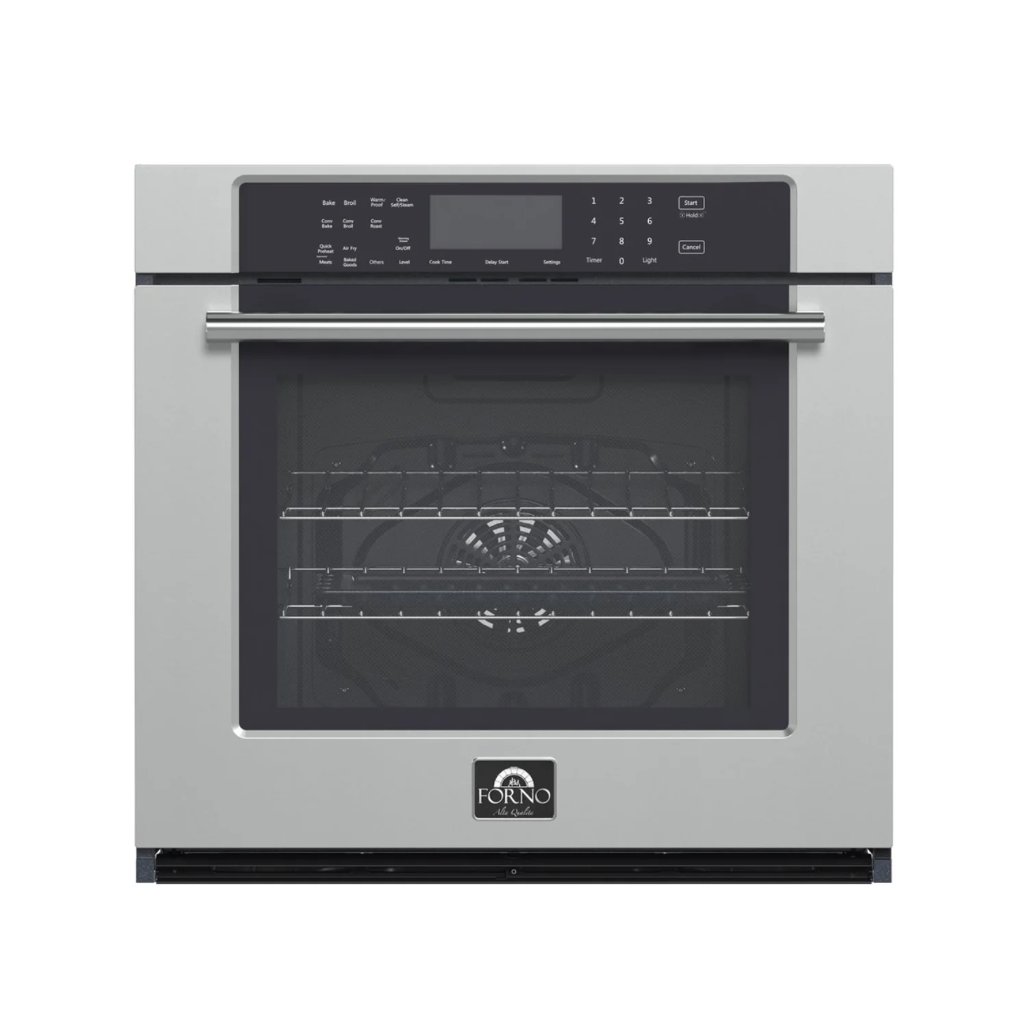 Forno Villarosa 30" Electric Wall Oven – 5.0 cu.ft, Air Fry, Steam Cleaning, Glass Touch Controls