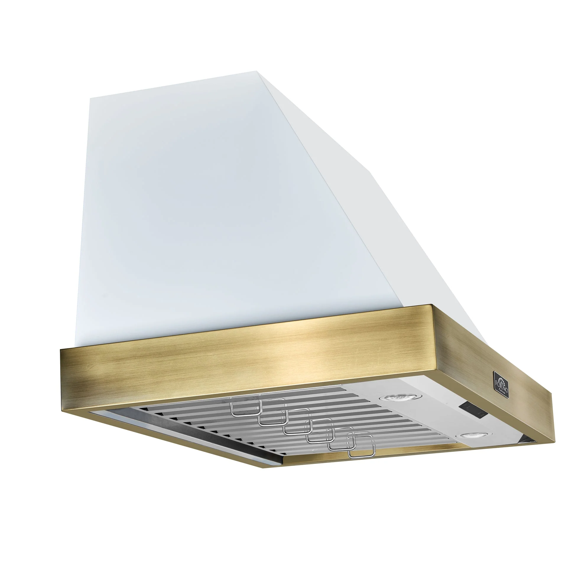 Forno Vittorio 36-Inch Wall Mount Range Hood, Antique Brass Trim, 424 CFM Airflow, Dishwasher-Safe Baffle Filters, Remote Control, 3-Speed Fan, Bright LED Lighting. - Image 16