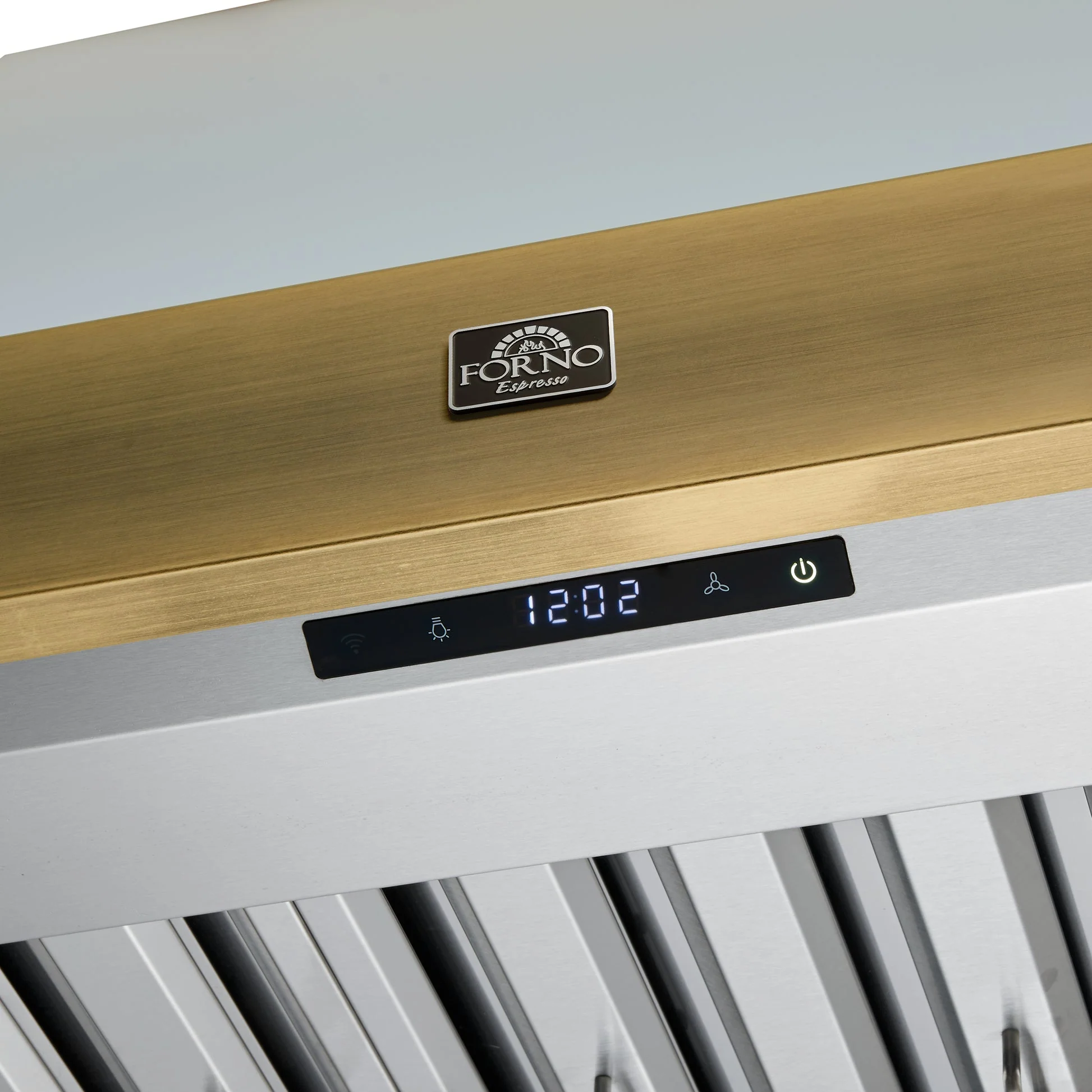 Forno Vittorio 36-Inch Wall Mount Range Hood, Antique Brass Trim, 424 CFM Airflow, Dishwasher-Safe Baffle Filters, Remote Control, 3-Speed Fan, Bright LED Lighting. - Image 20