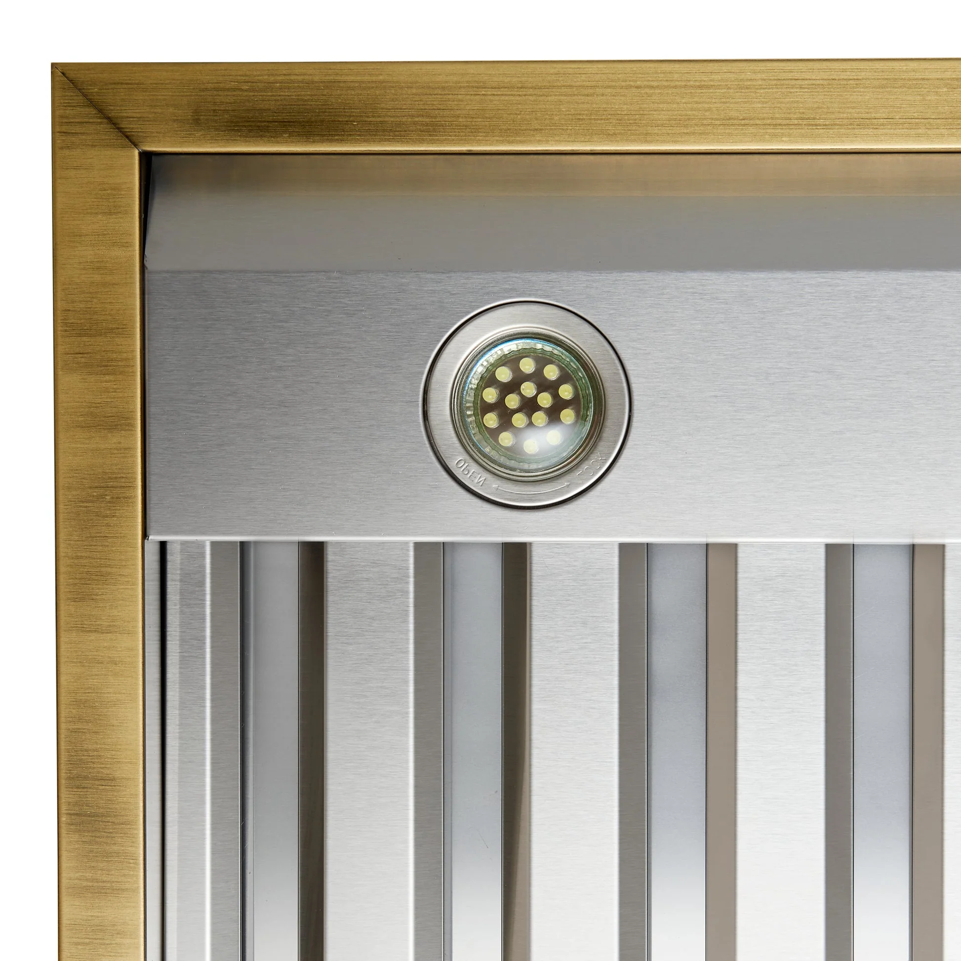 Forno Vittorio 48" Wall Mount Range Hood – Antique Brass Trim, 424 CFM, Remote Control, LED Lighting & Dishwasher-Safe Filters - Image 10