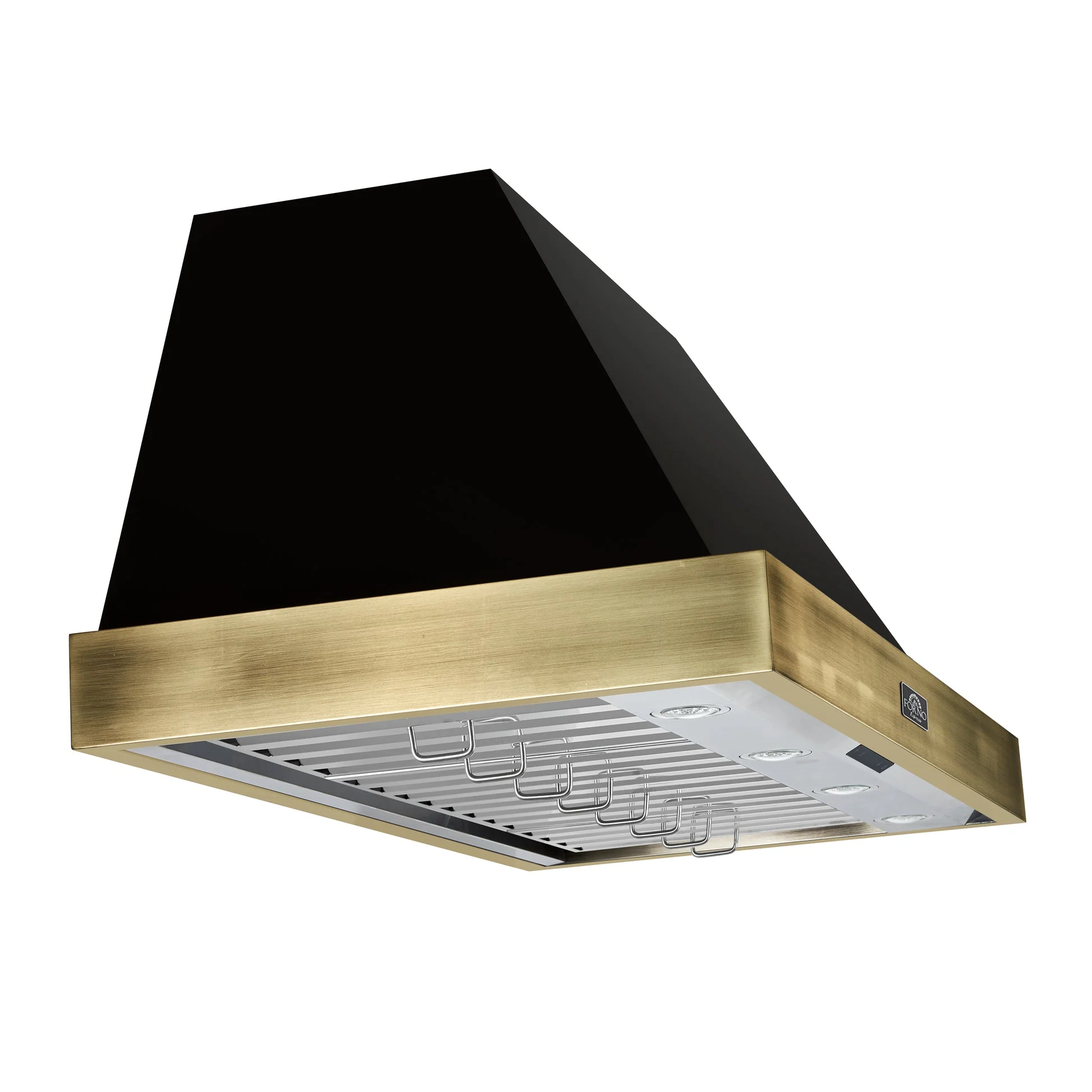 Forno Vittorio 48" Wall Mount Range Hood – Antique Brass Trim, 424 CFM, Remote Control, LED Lighting & Dishwasher-Safe Filters - Image 19
