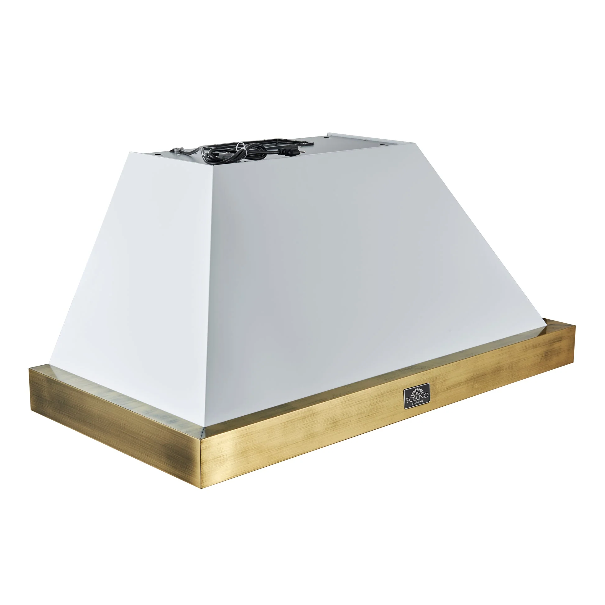 Forno Vittorio 48" Wall Mount Range Hood – Antique Brass Trim, 424 CFM, Remote Control, LED Lighting & Dishwasher-Safe Filters - Image 6
